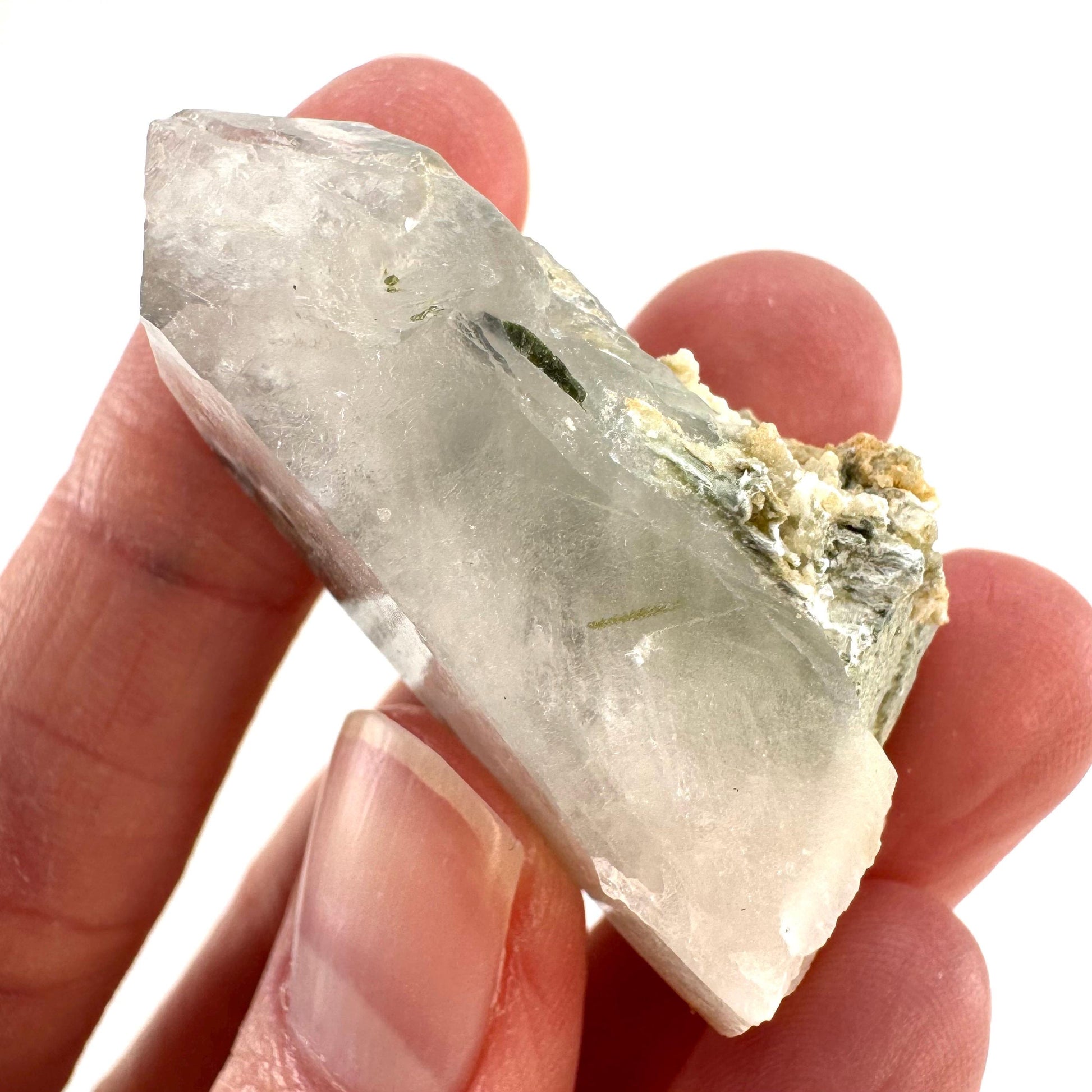 Yellow Bone Quartz with Epidote | mango quartz crystal, mineral specimen from Pakistan