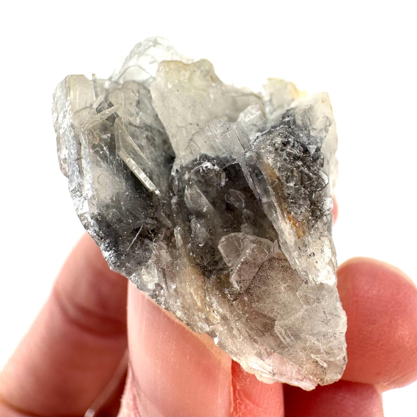 Barite with Stibnite | Crystal cluster, baryte mineral specimen from DR Congo