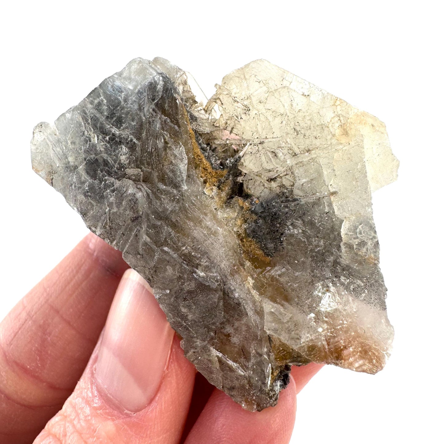 Barite with Stibnite | Crystal cluster, baryte mineral specimen from DR Congo