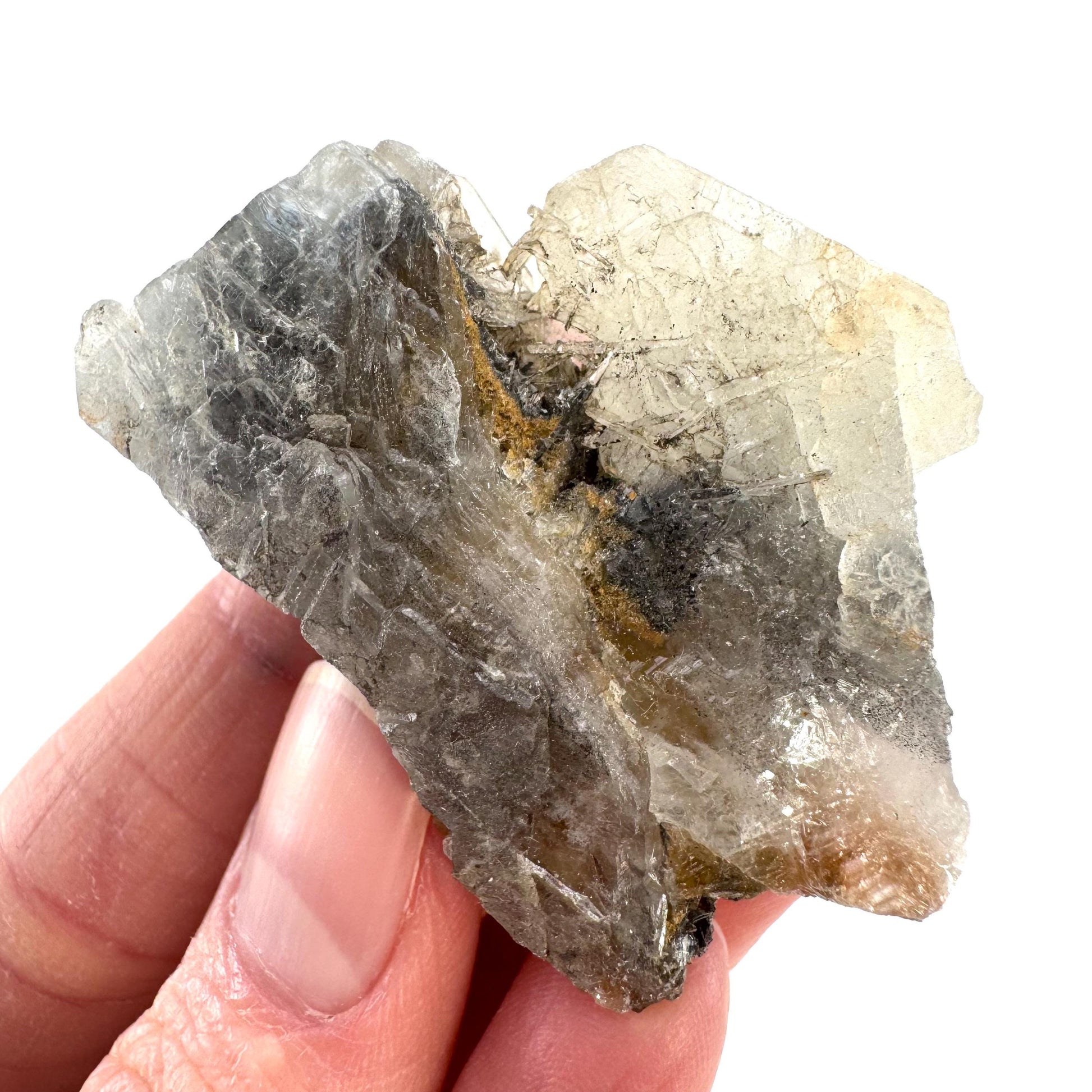 Barite with Stibnite | Crystal cluster, baryte mineral specimen from DR Congo