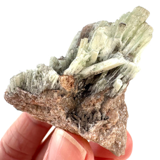 Cuprian Barite with Malachite | Crystal cluster, baryte mineral specimen from DR Congo