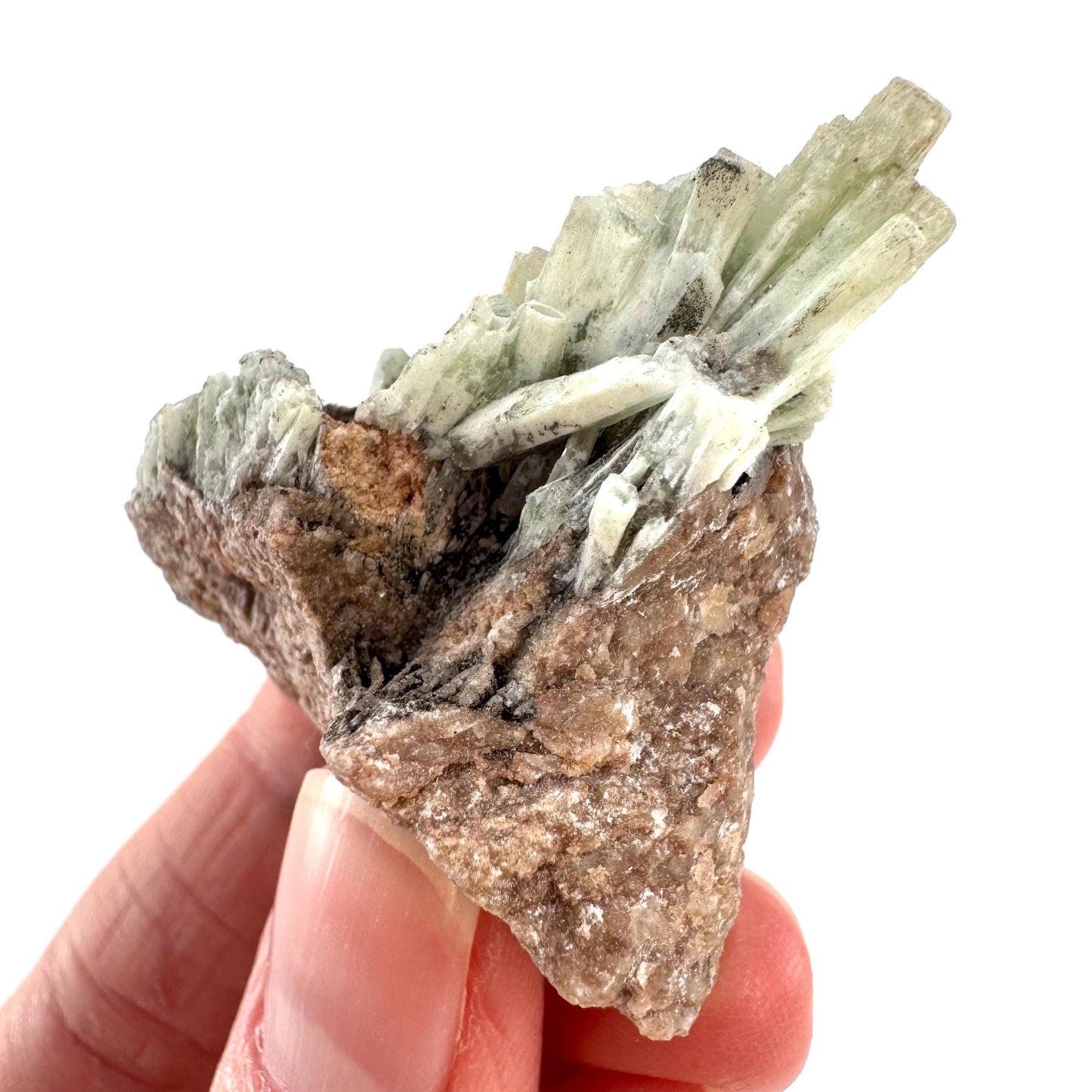 Cuprian Barite with Malachite | Crystal cluster, baryte mineral specimen from DR Congo