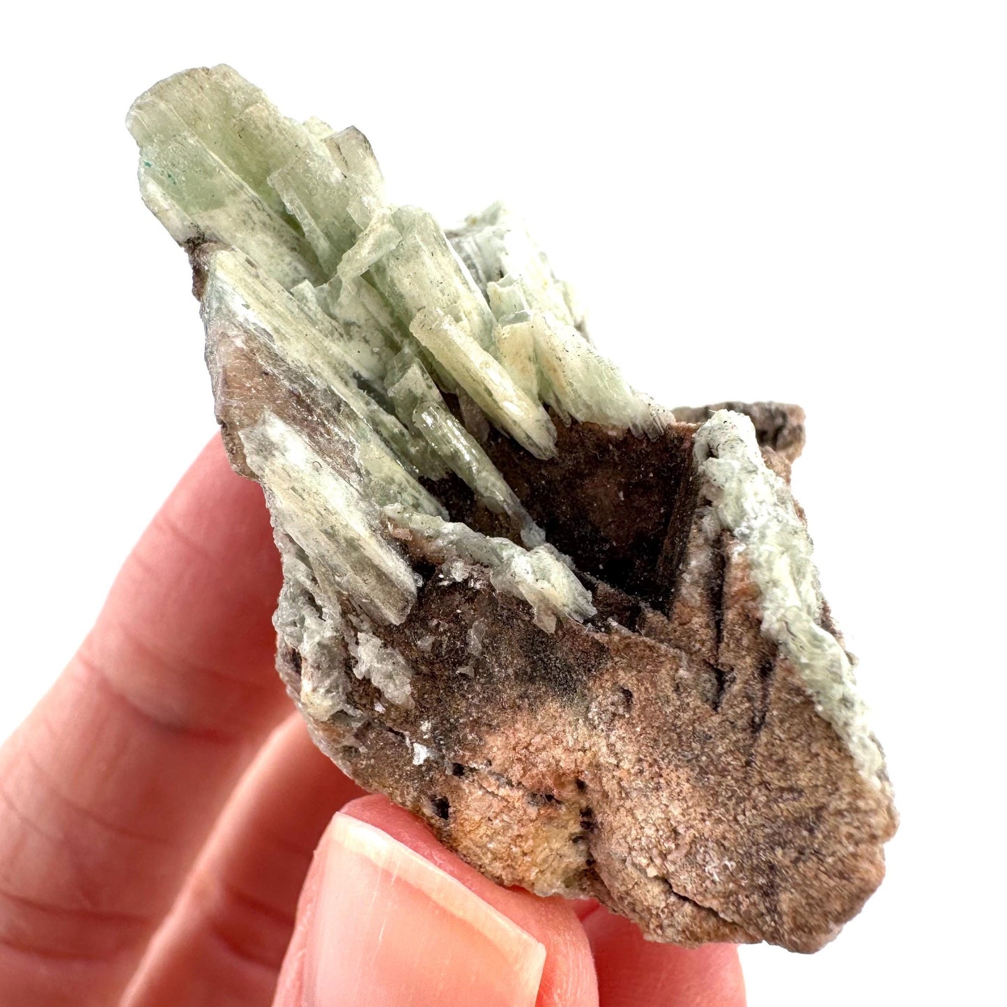 Cuprian Barite with Malachite | Crystal cluster, baryte mineral specimen from DR Congo