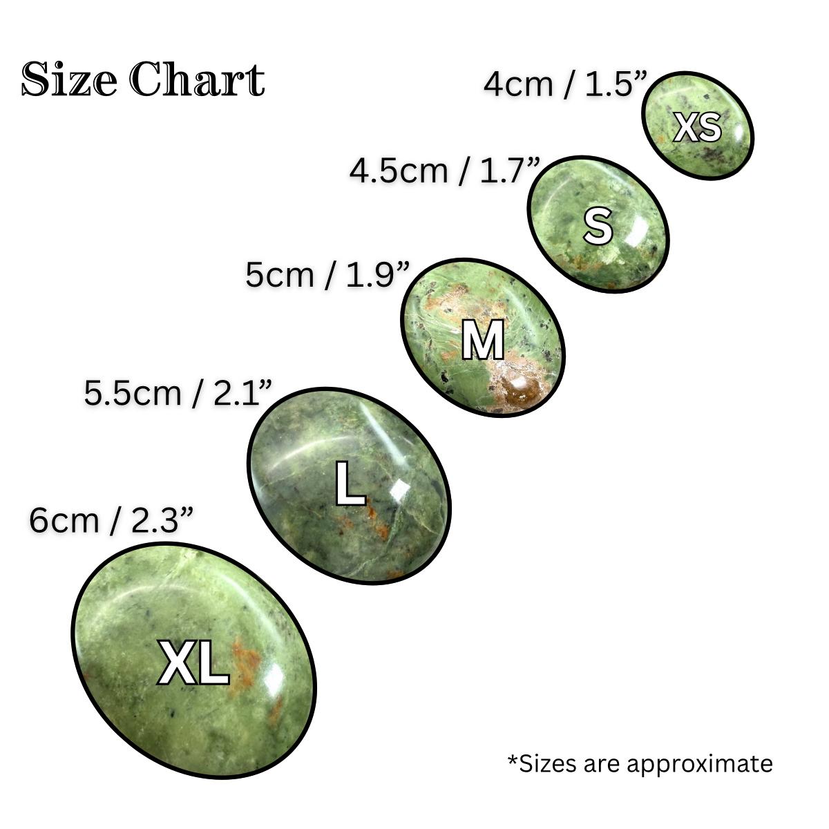 Chrysoprase Palm Stone | Polished Green Crystal Worry Stone (Heart Chakra)