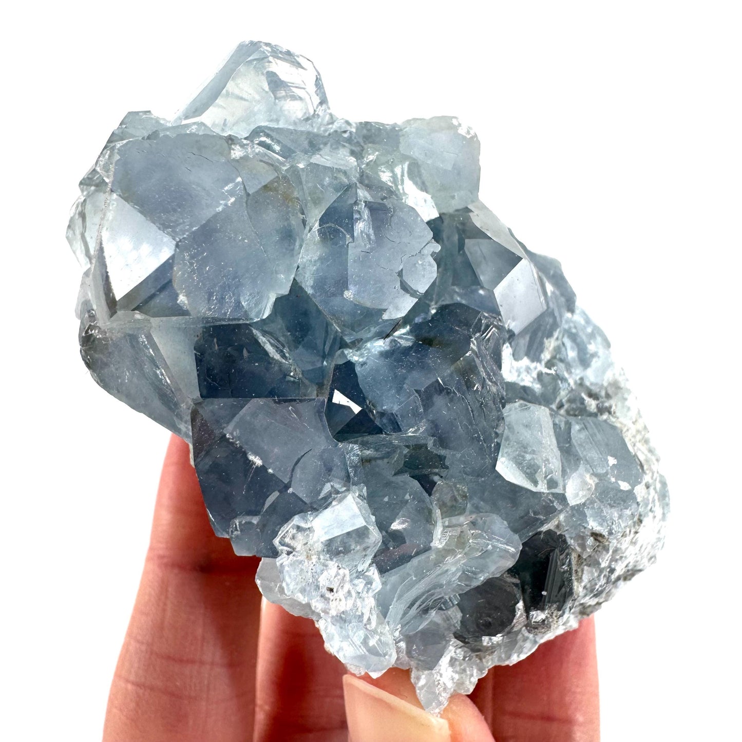 Celestite | natural blue crystal, mineral specimen from Madagascar