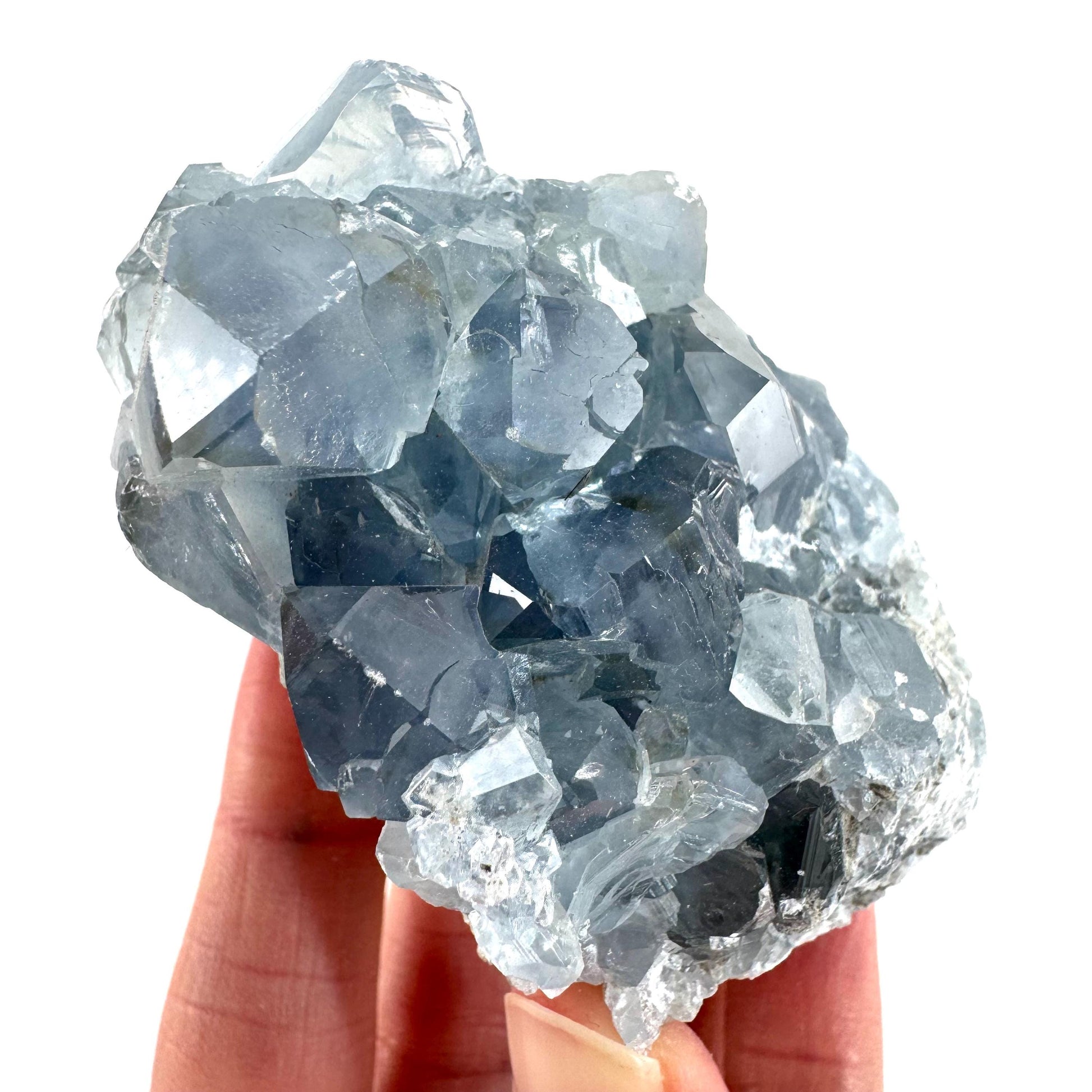Celestite | natural blue crystal, mineral specimen from Madagascar