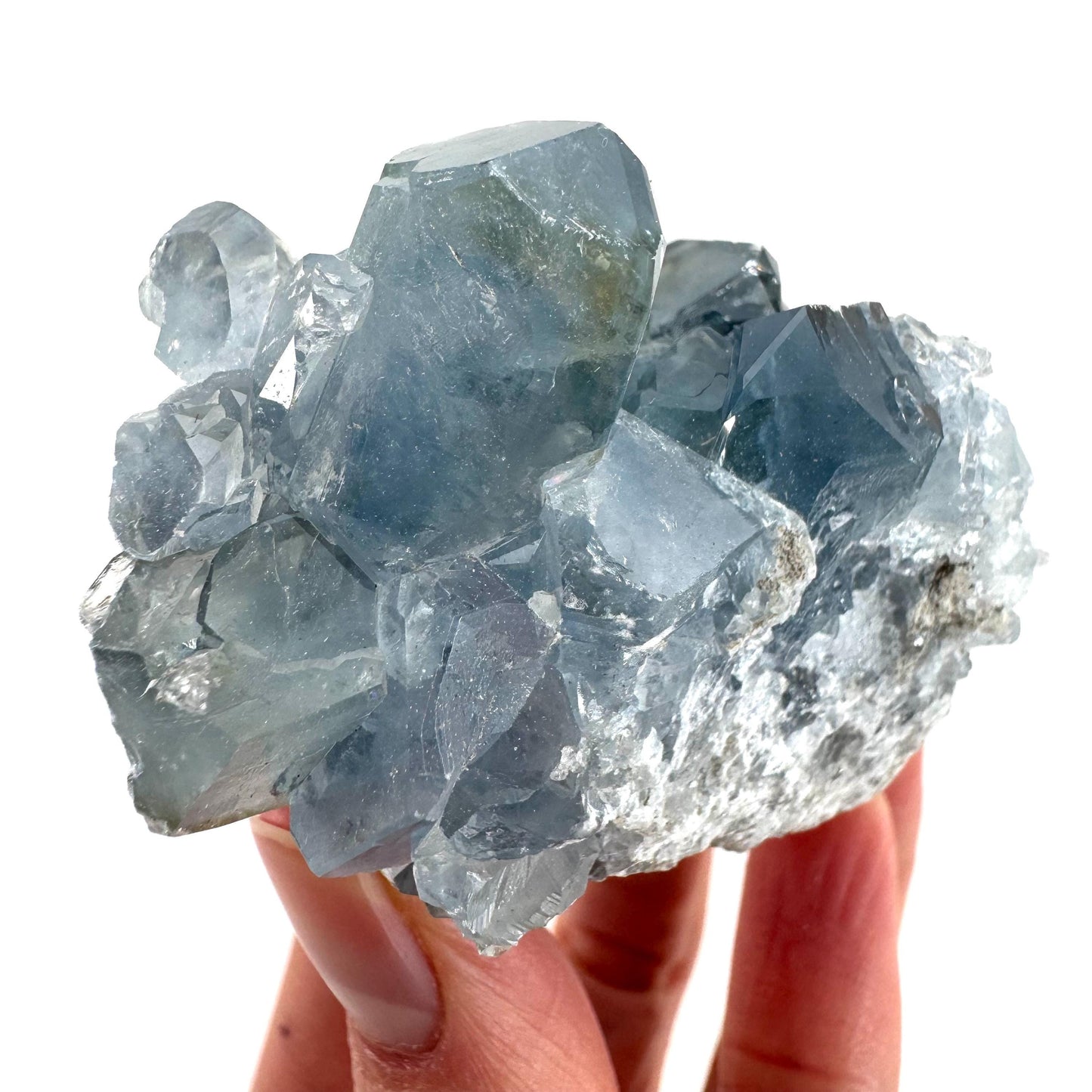 Celestite | natural blue crystal, mineral specimen from Madagascar