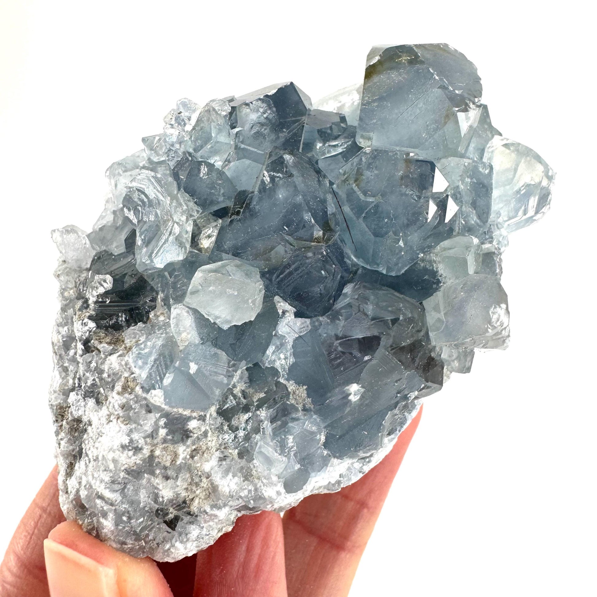 Celestite | natural blue crystal, mineral specimen from Madagascar