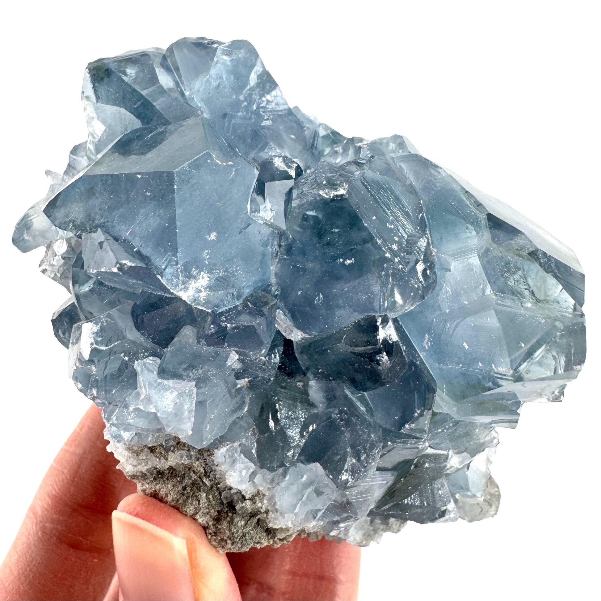 Celestite | natural blue crystal, mineral specimen from Madagascar