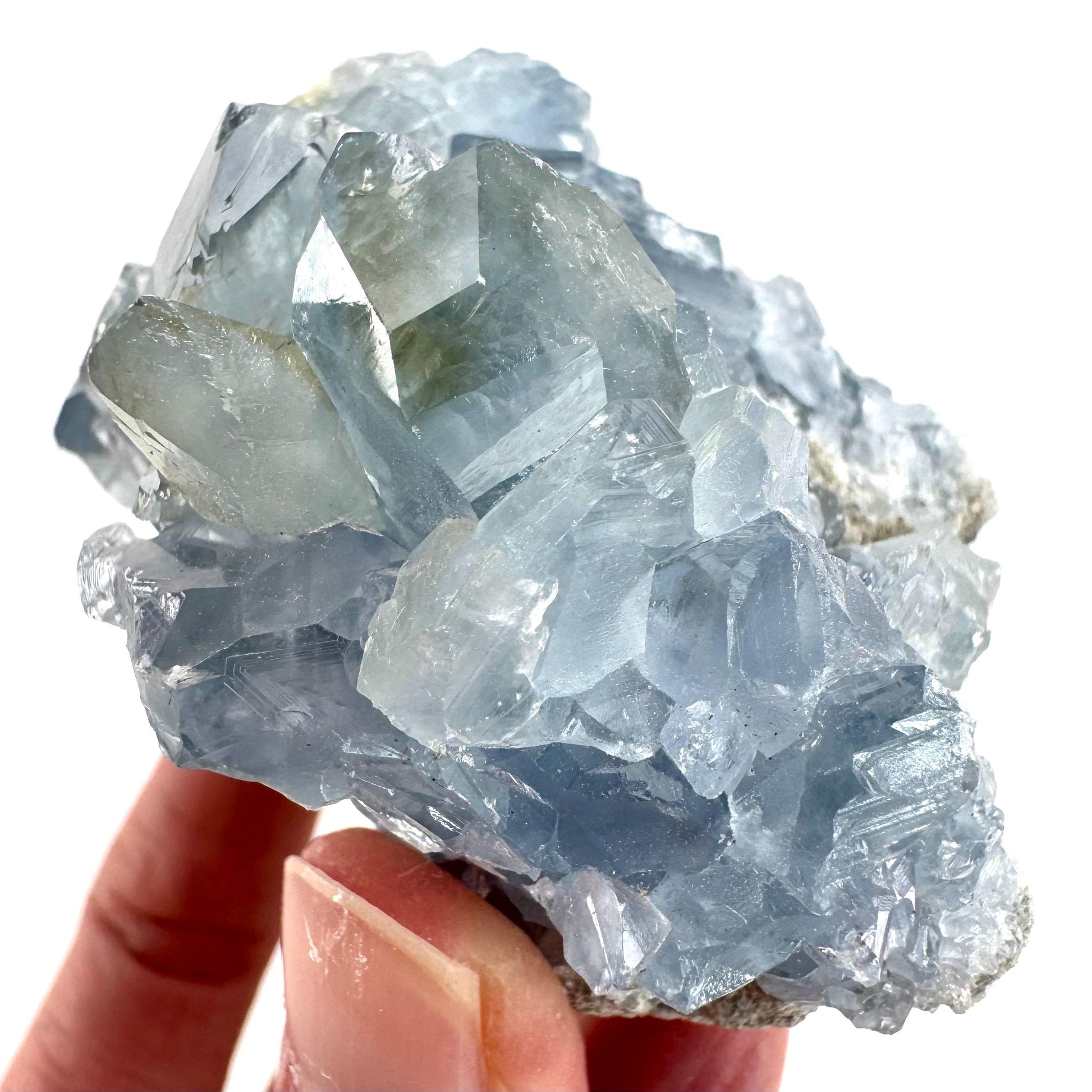 Celestite | natural blue crystal, mineral specimen from Madagascar