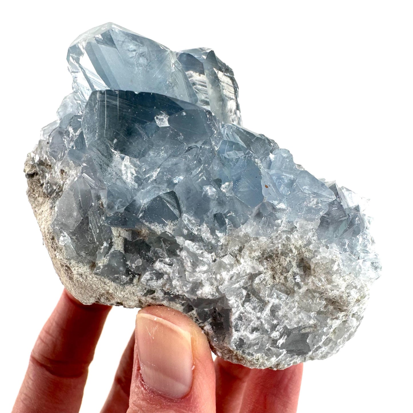 Celestite | natural blue crystal, mineral specimen from Madagascar
