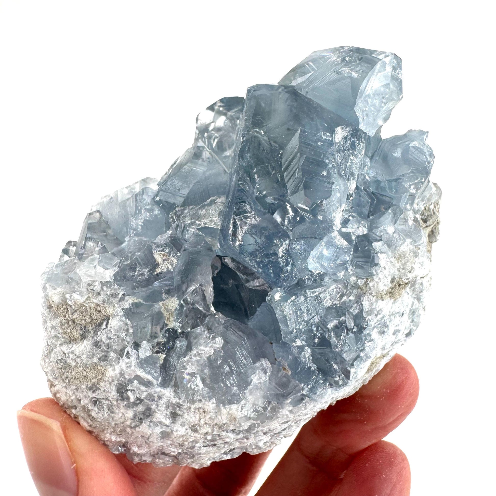 Celestite | natural blue crystal, mineral specimen from Madagascar