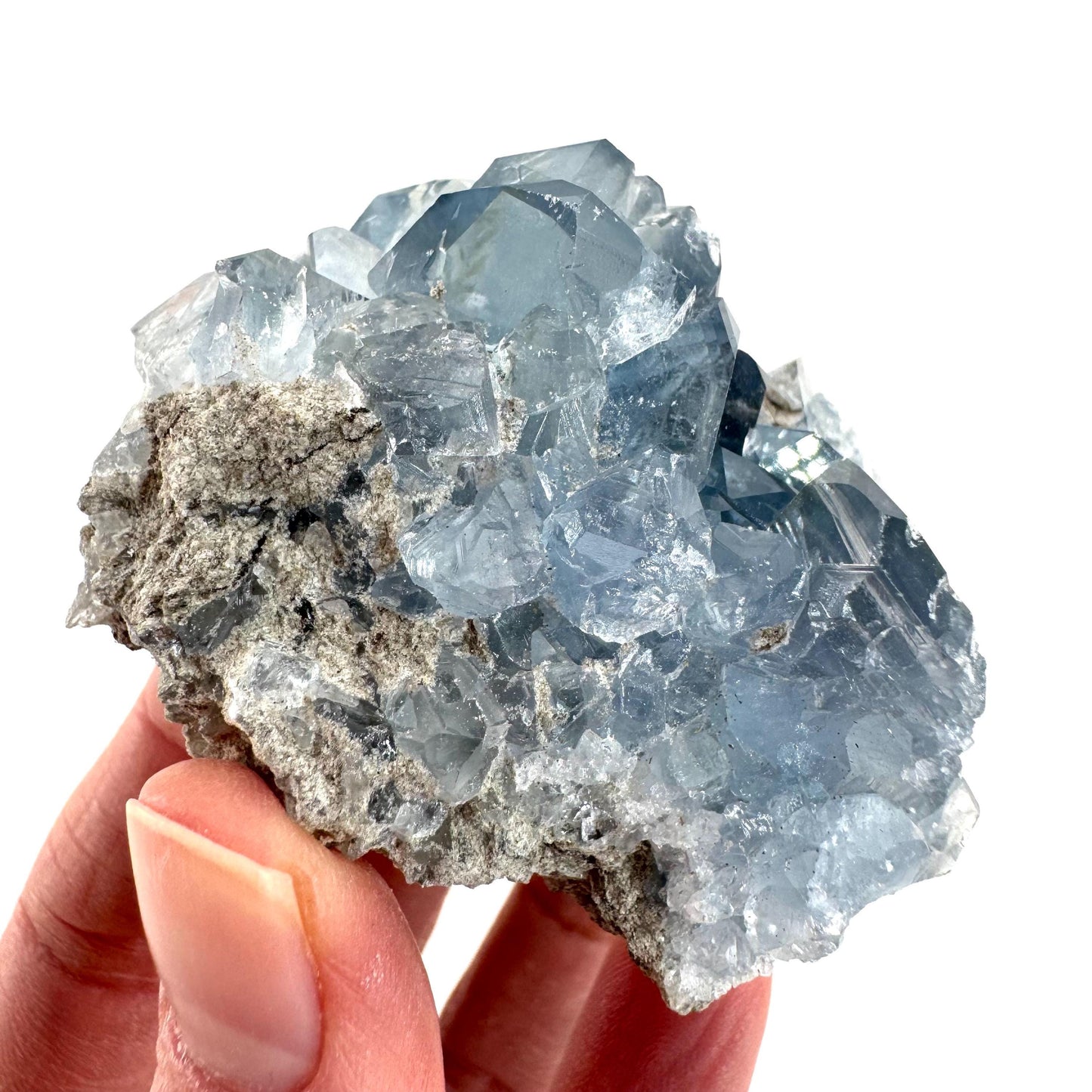 Celestite | natural blue crystal, mineral specimen from Madagascar