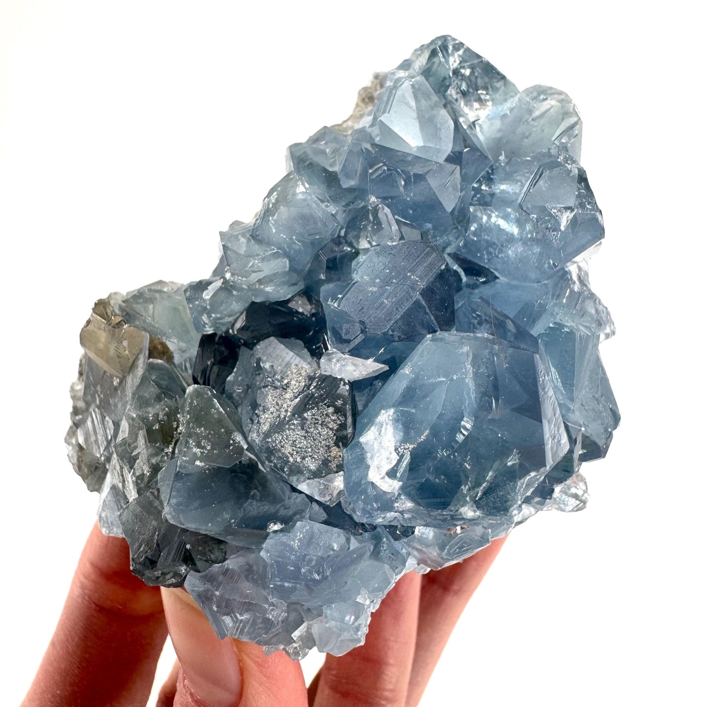 Celestite | natural blue crystal, mineral specimen from Madagascar