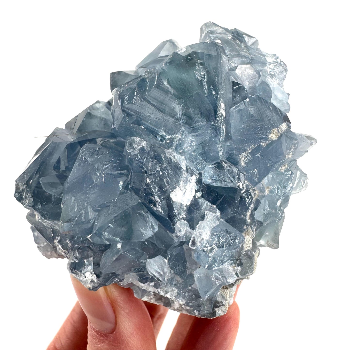 Celestite | natural blue crystal, mineral specimen from Madagascar