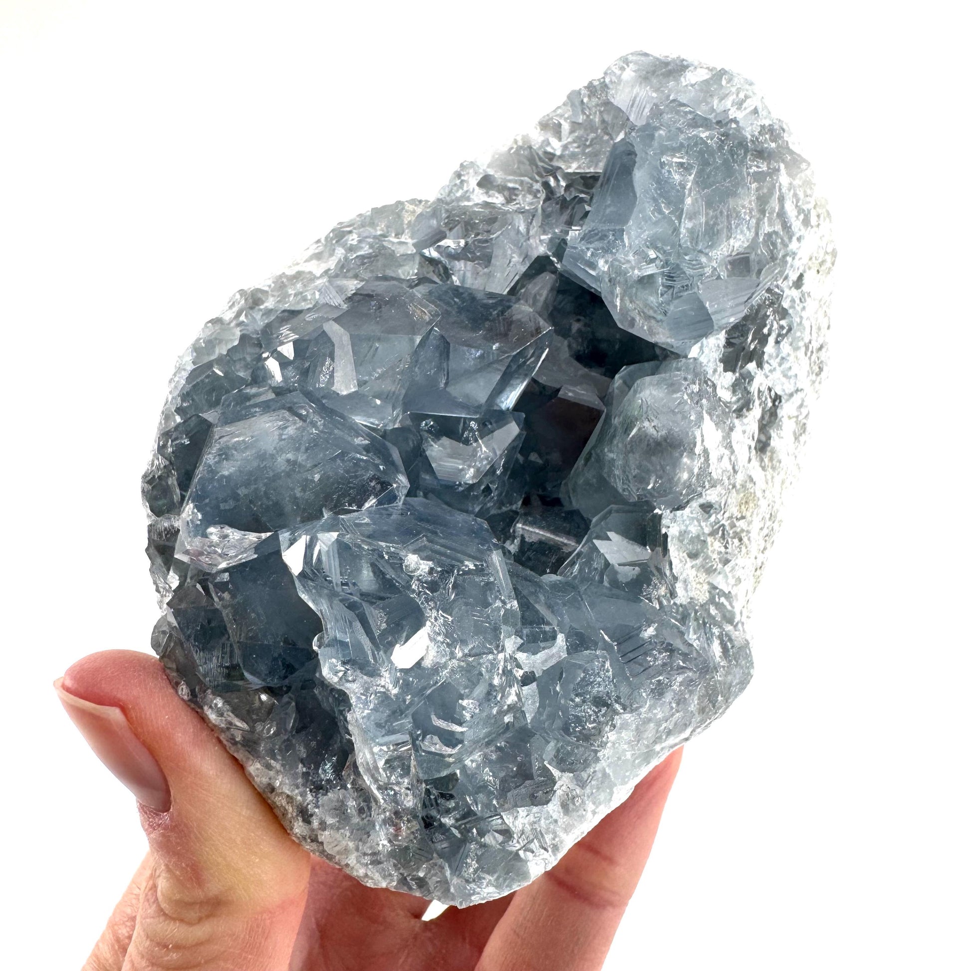 Celestite | natural blue crystal, mineral specimen from Madagascar