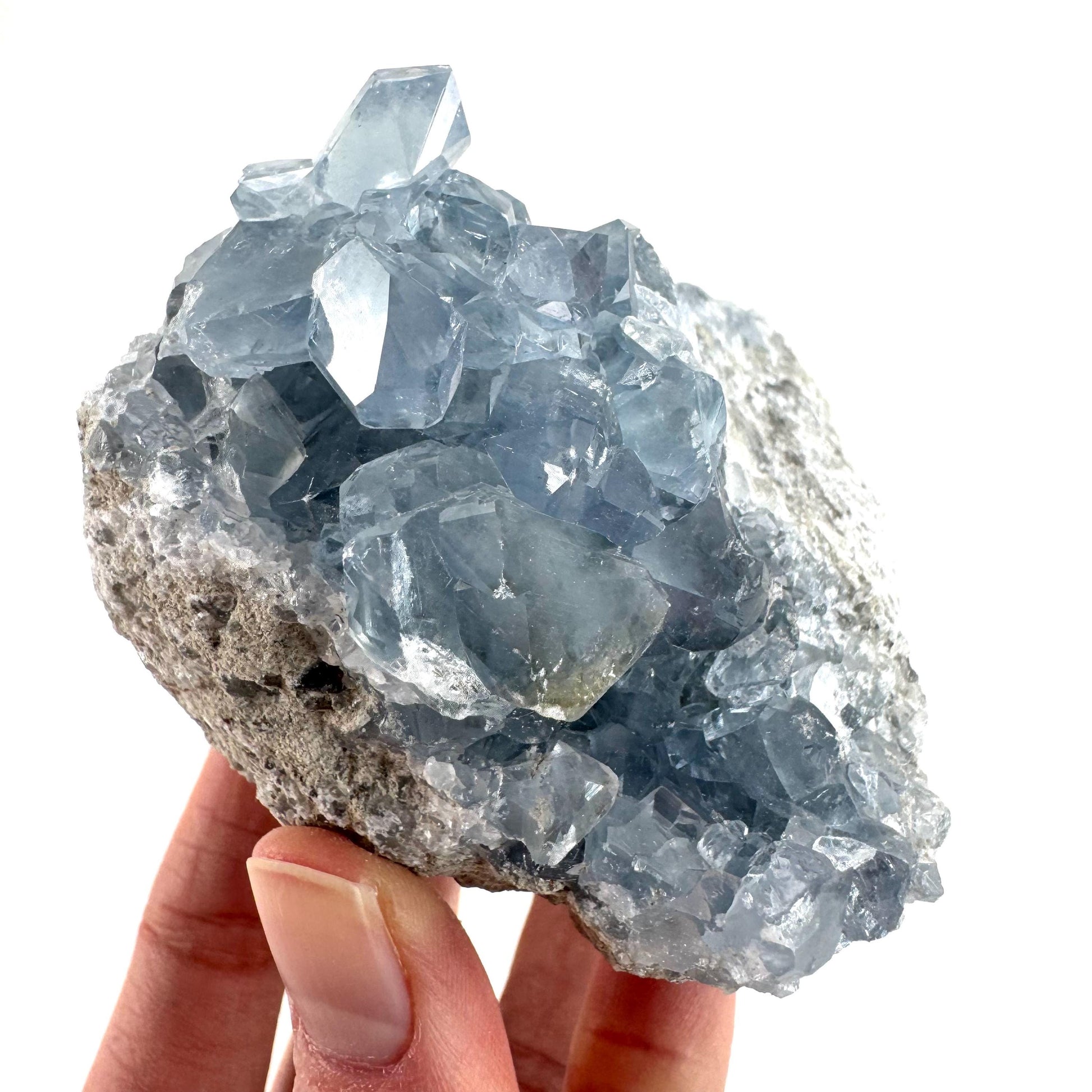 Celestite | natural blue crystal, mineral specimen from Madagascar
