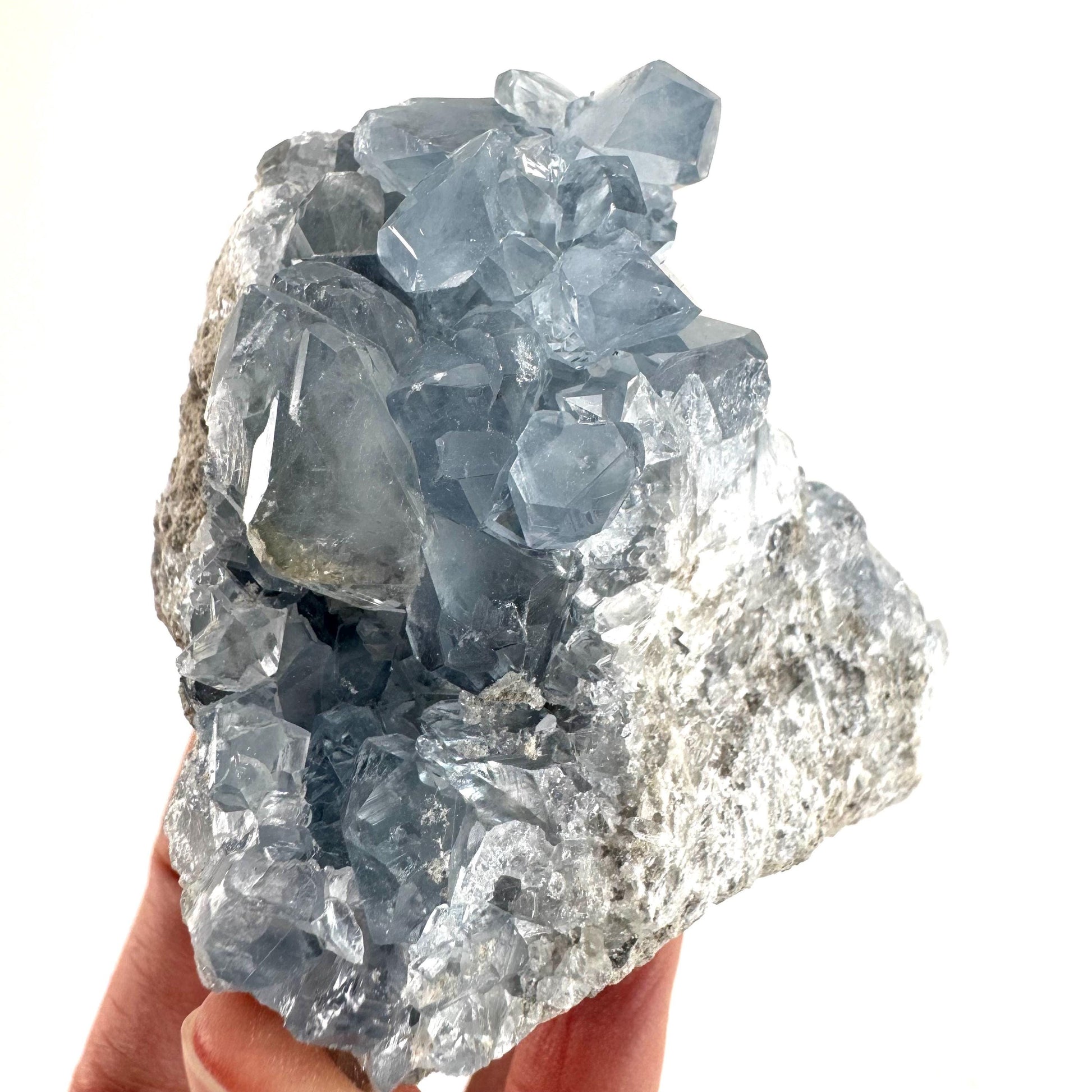 Celestite | natural blue crystal, mineral specimen from Madagascar