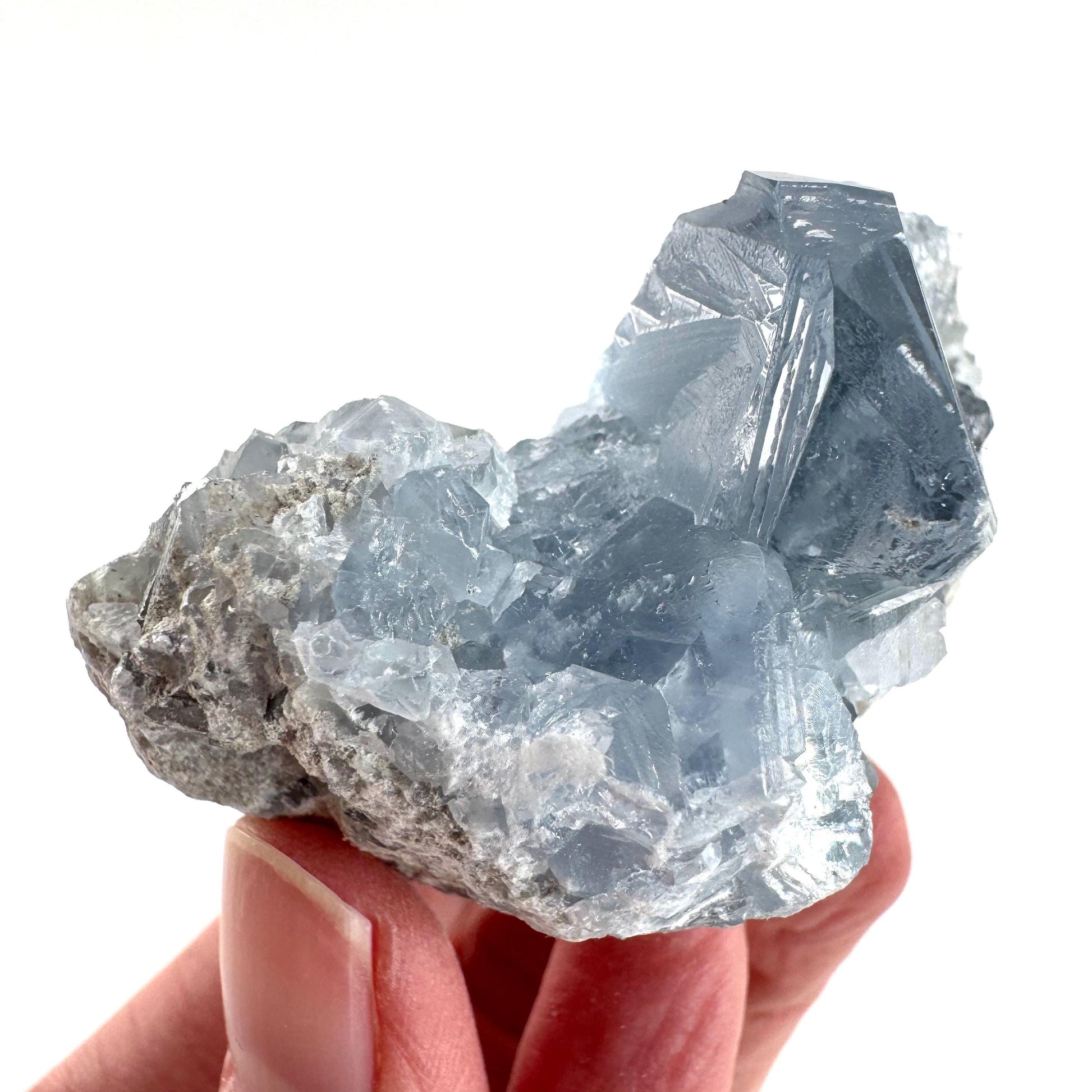 Celestite | natural blue crystal, mineral specimen from Madagascar