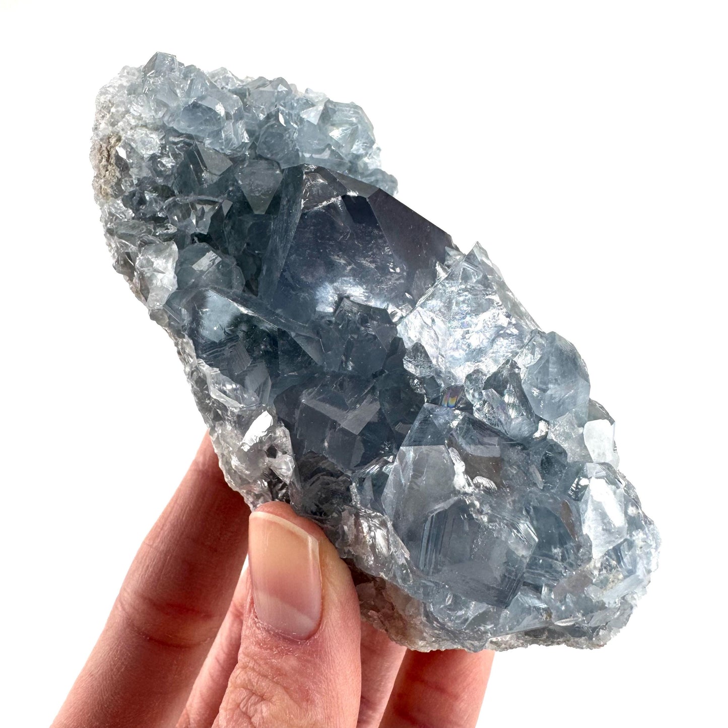 Celestite | natural blue crystal, mineral specimen from Madagascar