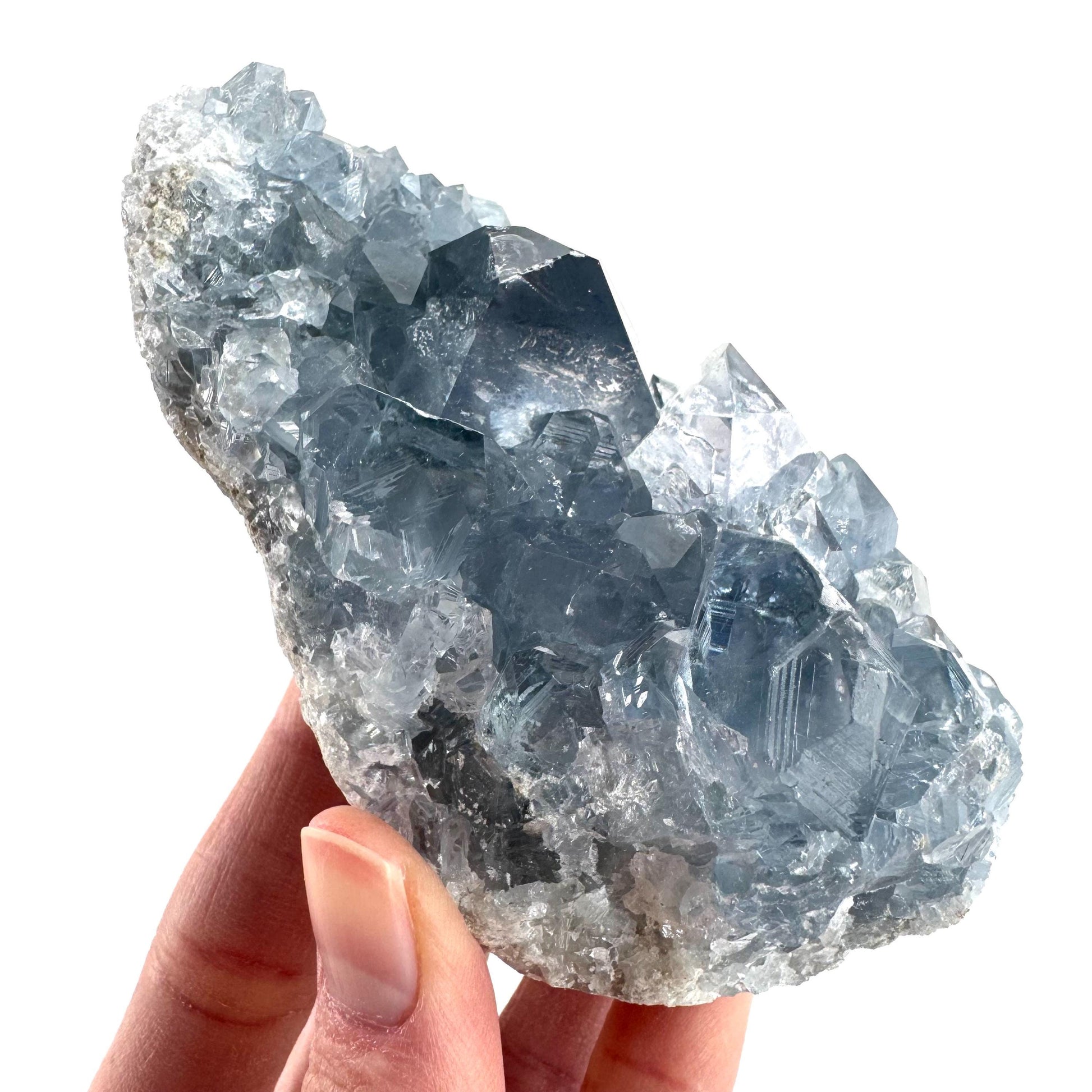 Celestite | natural blue crystal, mineral specimen from Madagascar