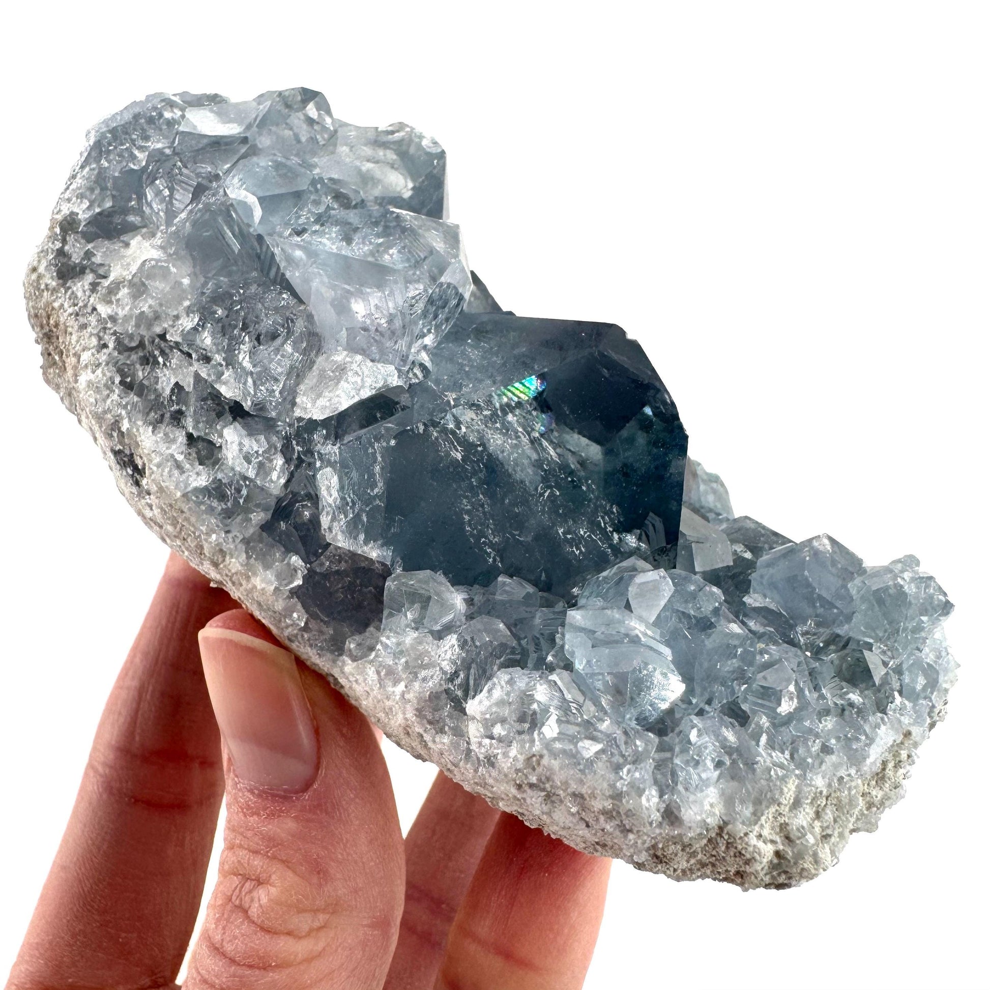 Celestite | natural blue crystal, mineral specimen from Madagascar