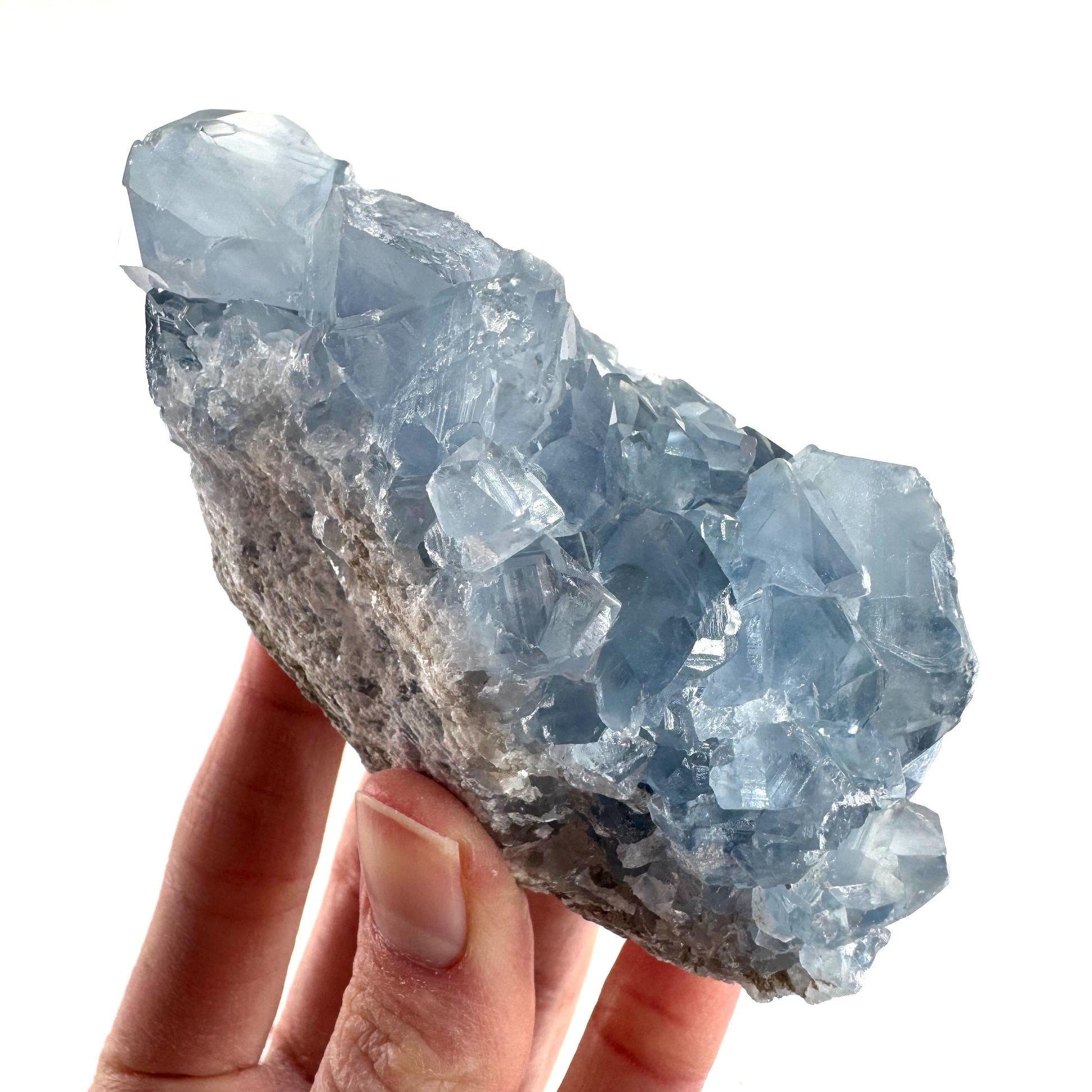 Celestite | natural blue crystal, mineral specimen from Madagascar
