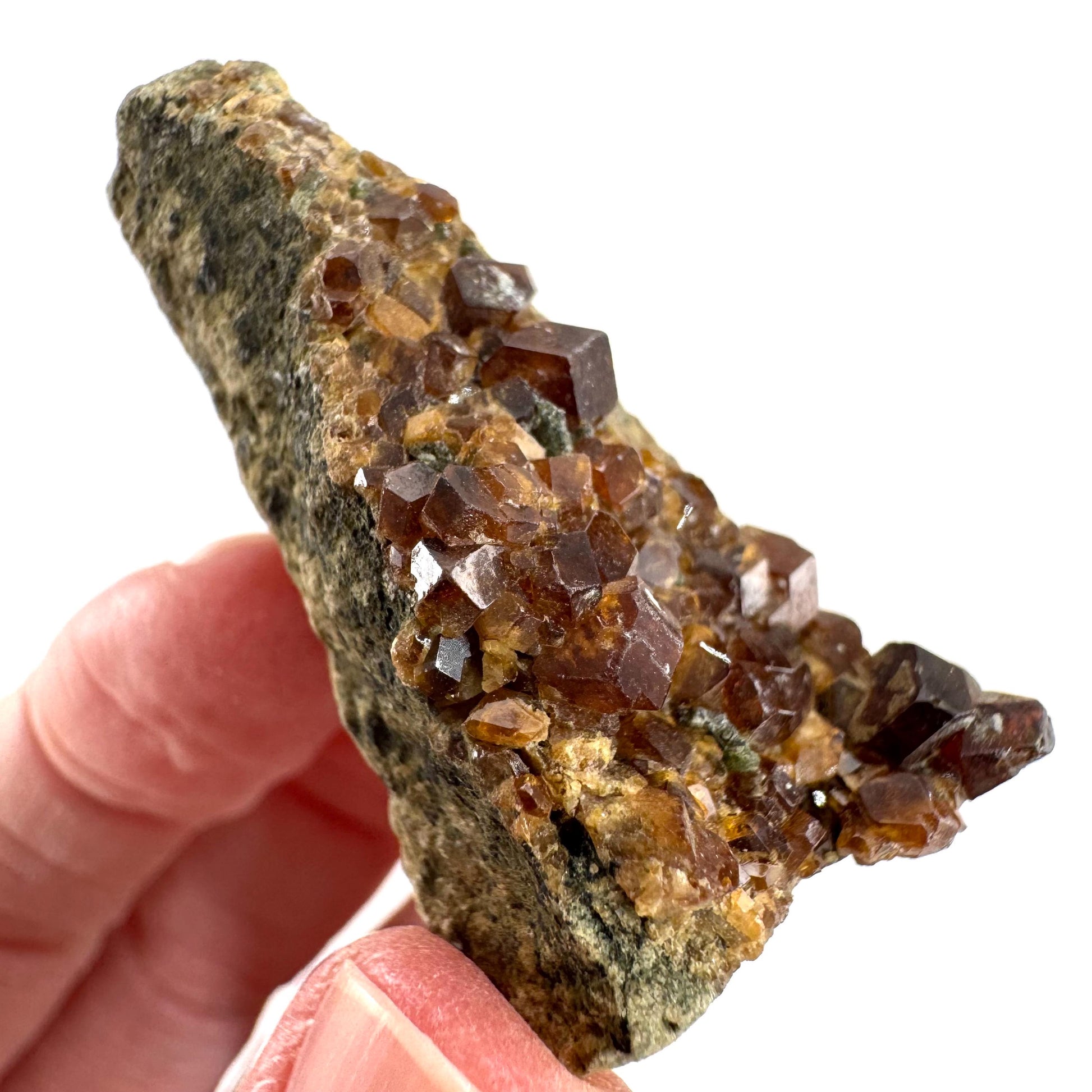 Spessartine Garnet | orange crystal cluster, mineral specimen from Pakistan