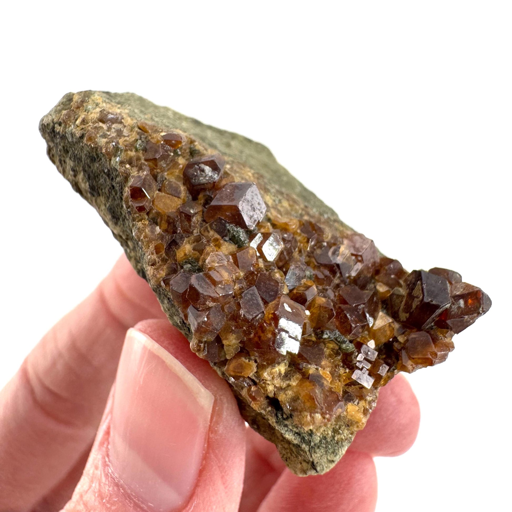 Spessartine Garnet | orange crystal cluster, mineral specimen from Pakistan