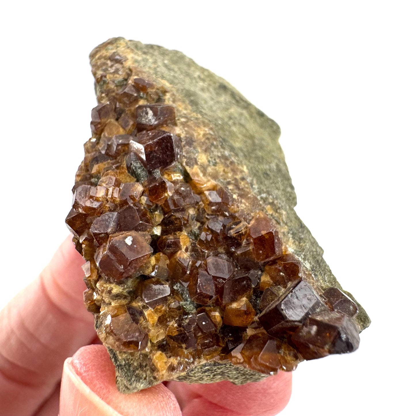 Spessartine Garnet | orange crystal cluster, mineral specimen from Pakistan