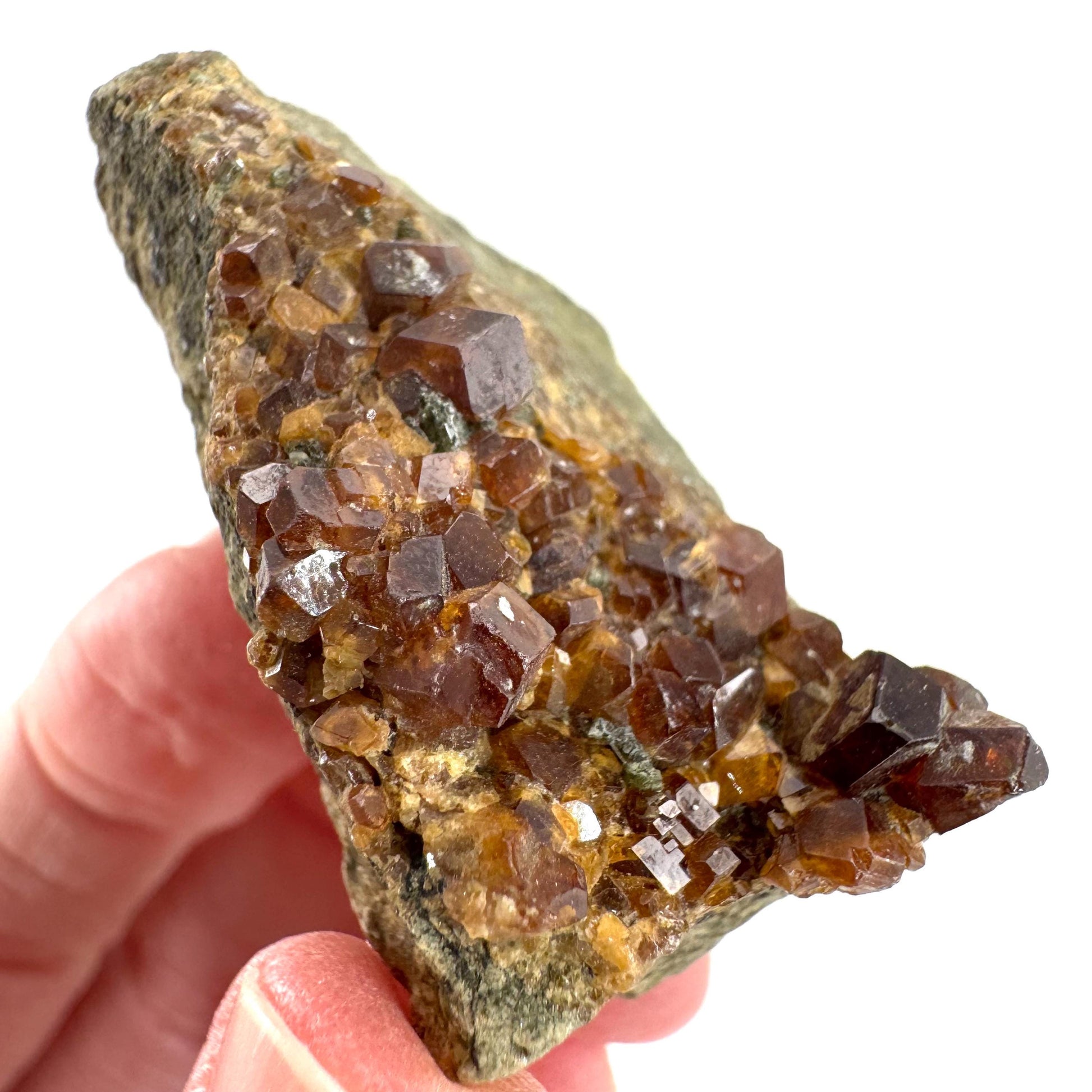 Spessartine Garnet | orange crystal cluster, mineral specimen from Pakistan