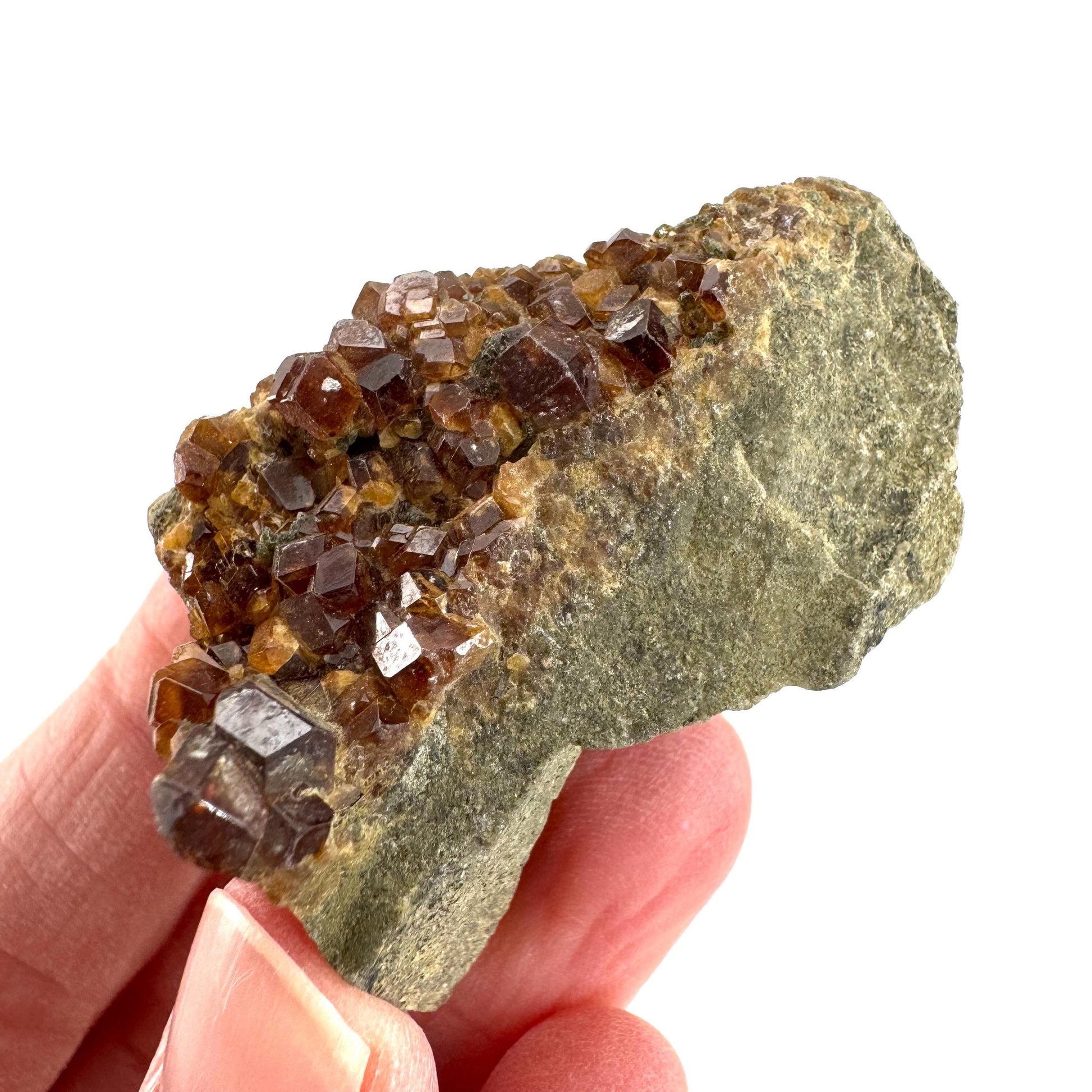 Spessartine Garnet | orange crystal cluster, mineral specimen from Pakistan