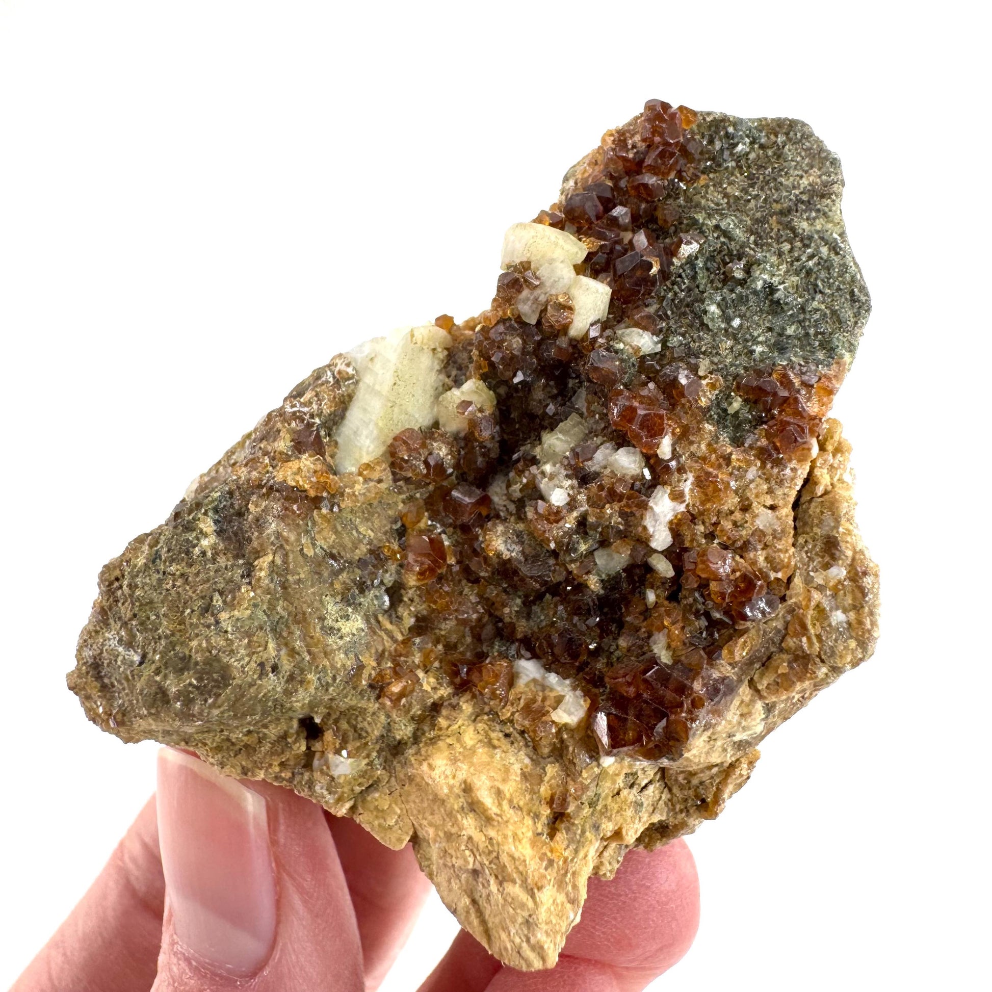 Spessartine Garnet | orange crystal cluster, mineral specimen from Pakistan