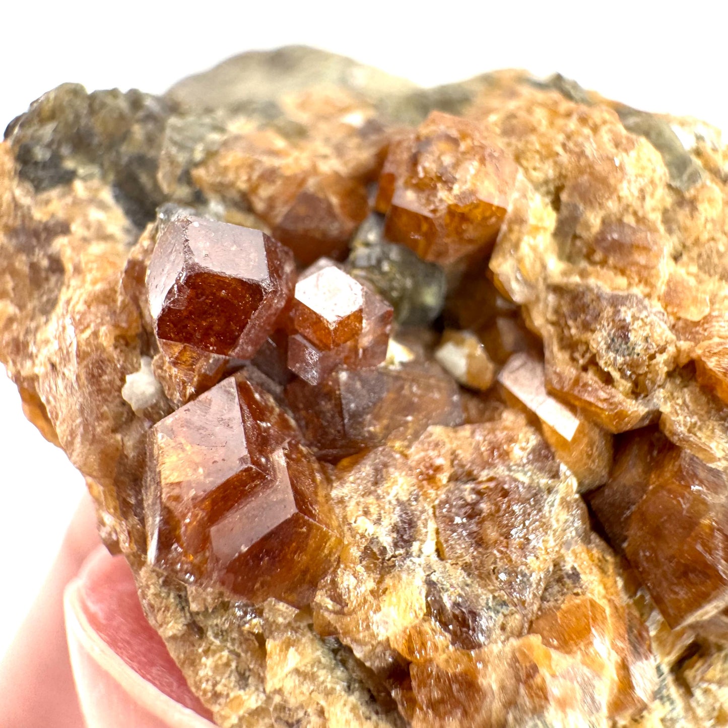 Spessartine Garnet | orange crystal cluster, mineral specimen from Pakistan