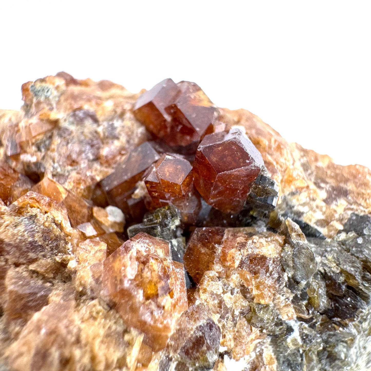 Spessartine Garnet | orange crystal cluster, mineral specimen from Pakistan