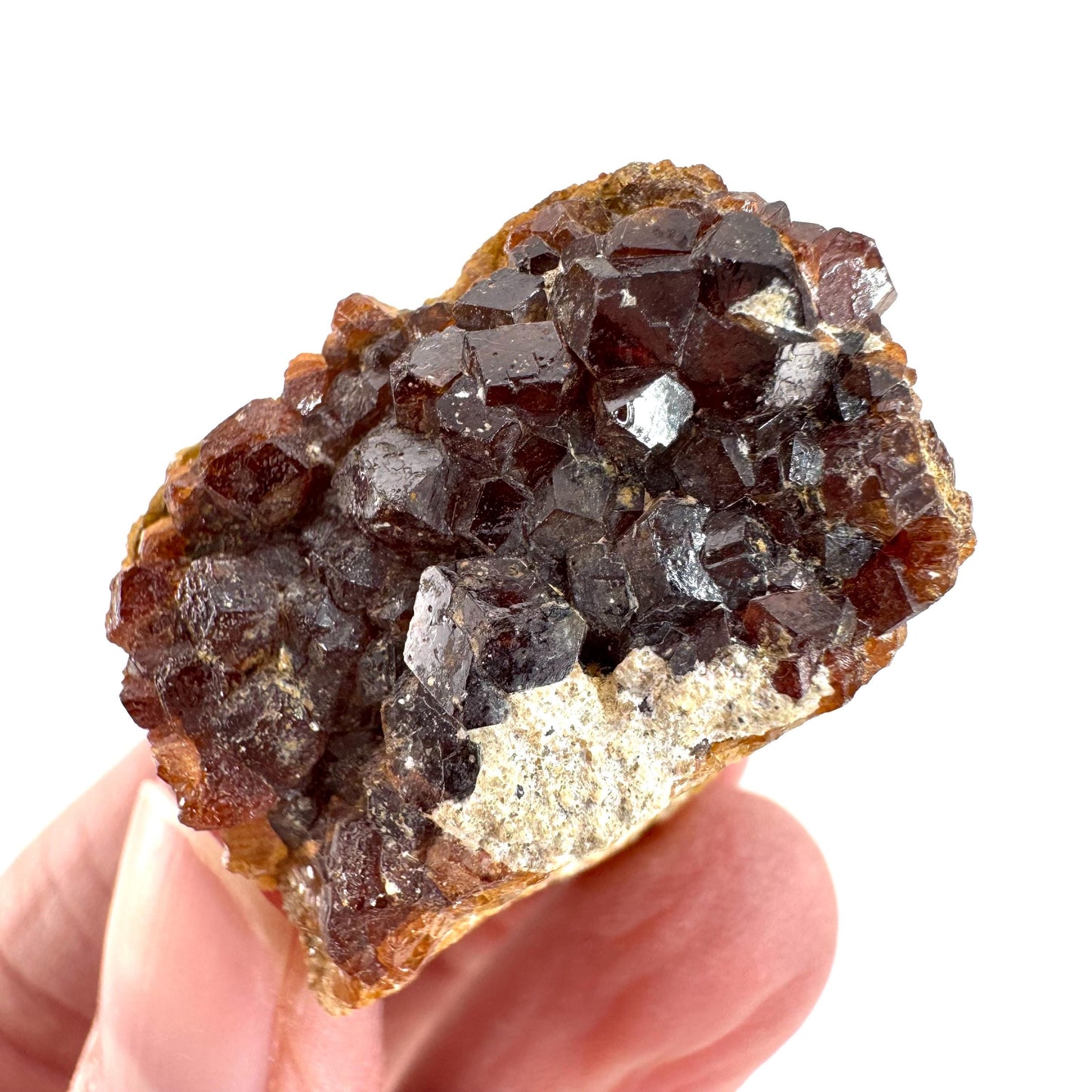 Spessartine Garnet | orange crystal cluster, mineral specimen from Pakistan