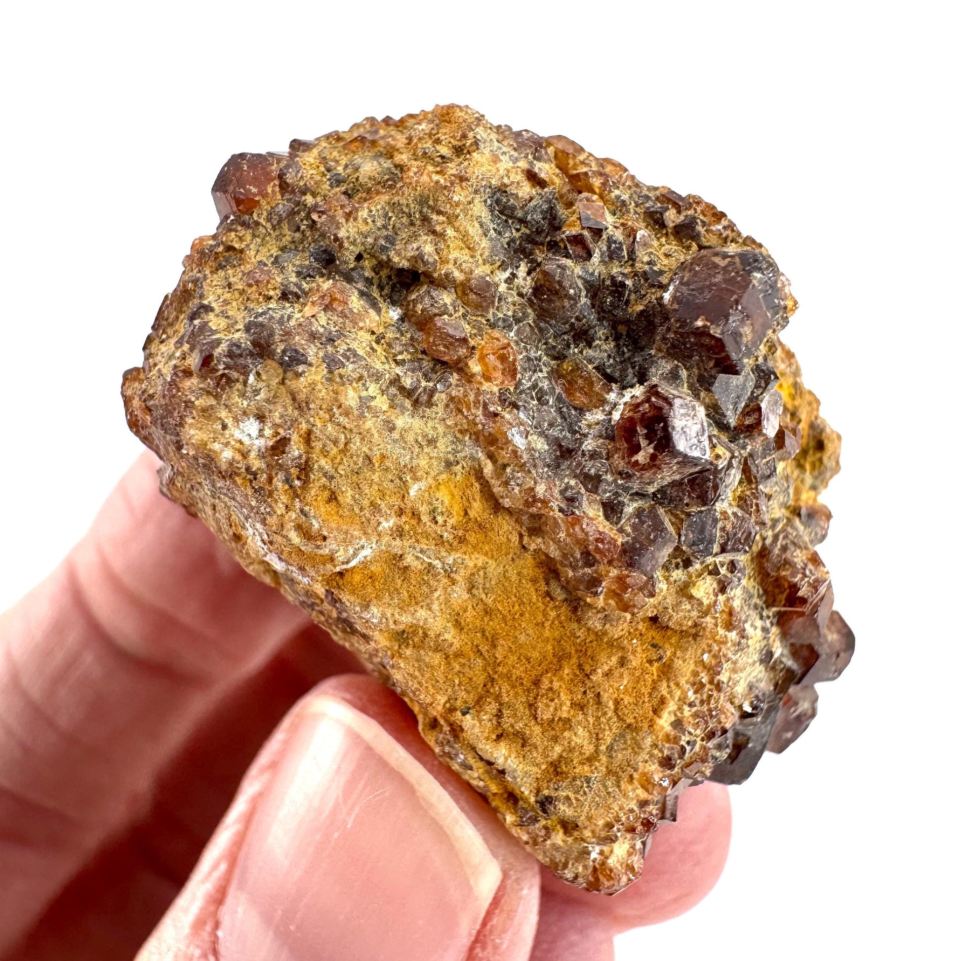 Spessartine Garnet | orange crystal cluster, mineral specimen from Pakistan