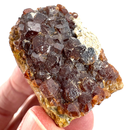 Spessartine Garnet | orange crystal cluster, mineral specimen from Pakistan