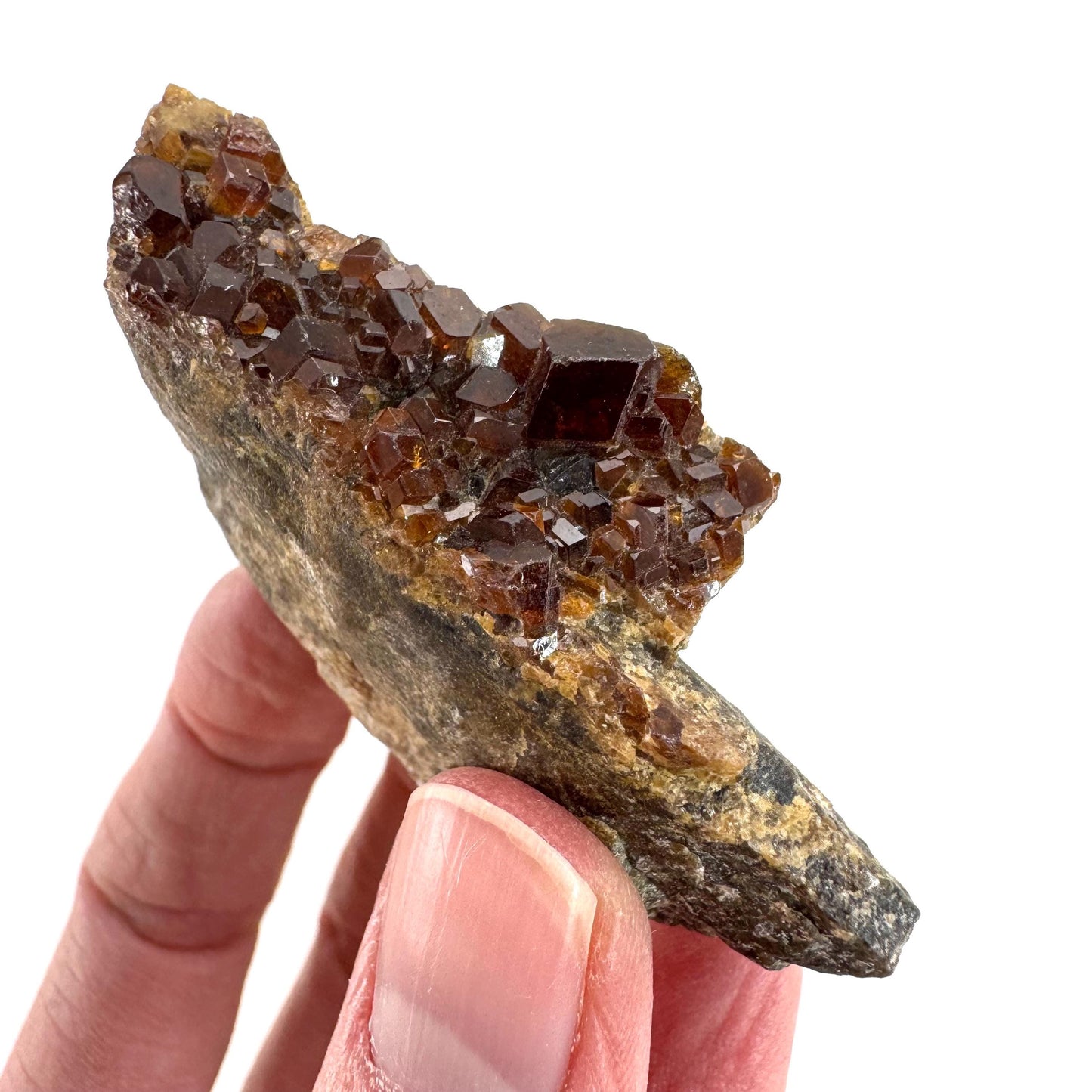 Spessartine Garnet | orange crystal cluster, mineral specimen from Pakistan