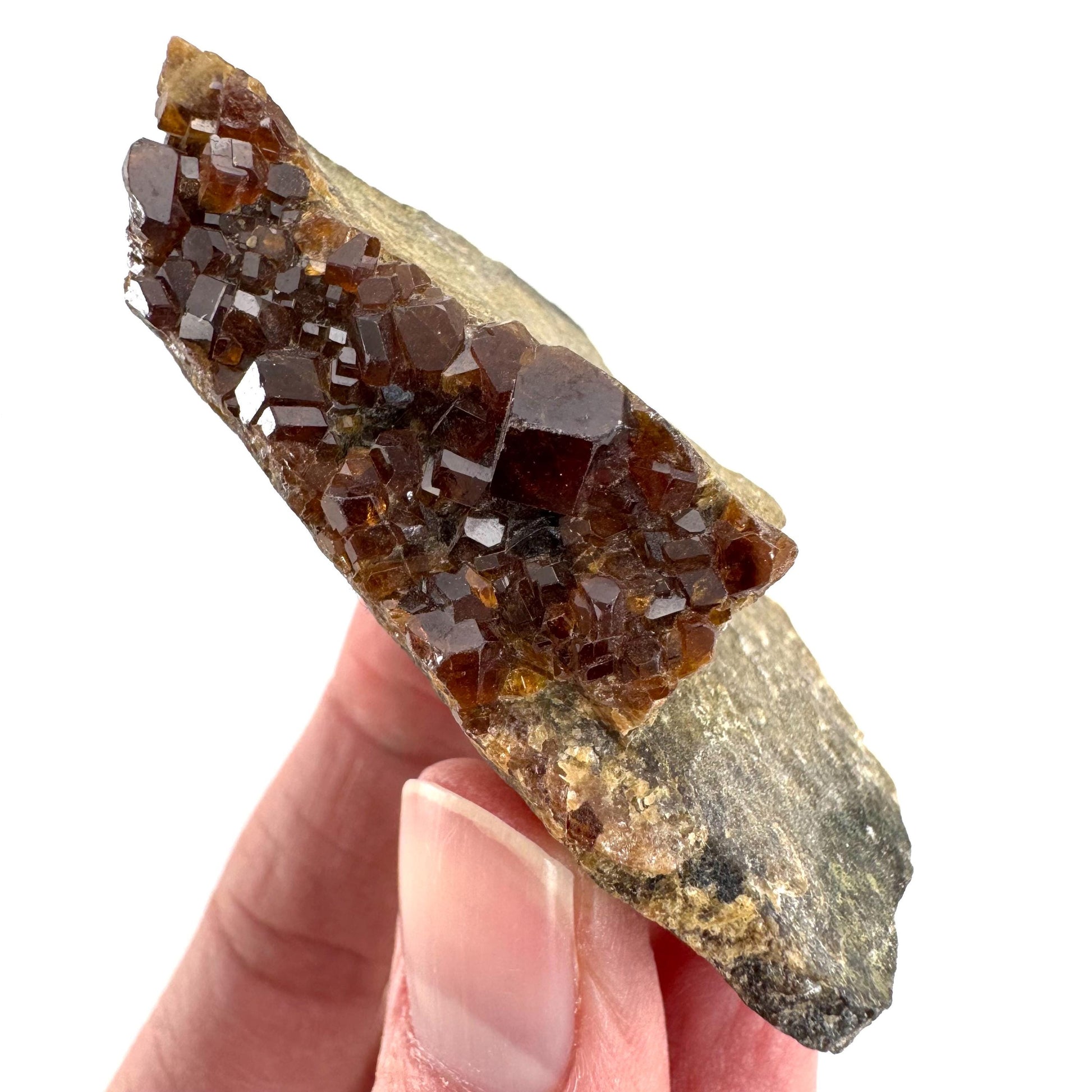 Spessartine Garnet | orange crystal cluster, mineral specimen from Pakistan