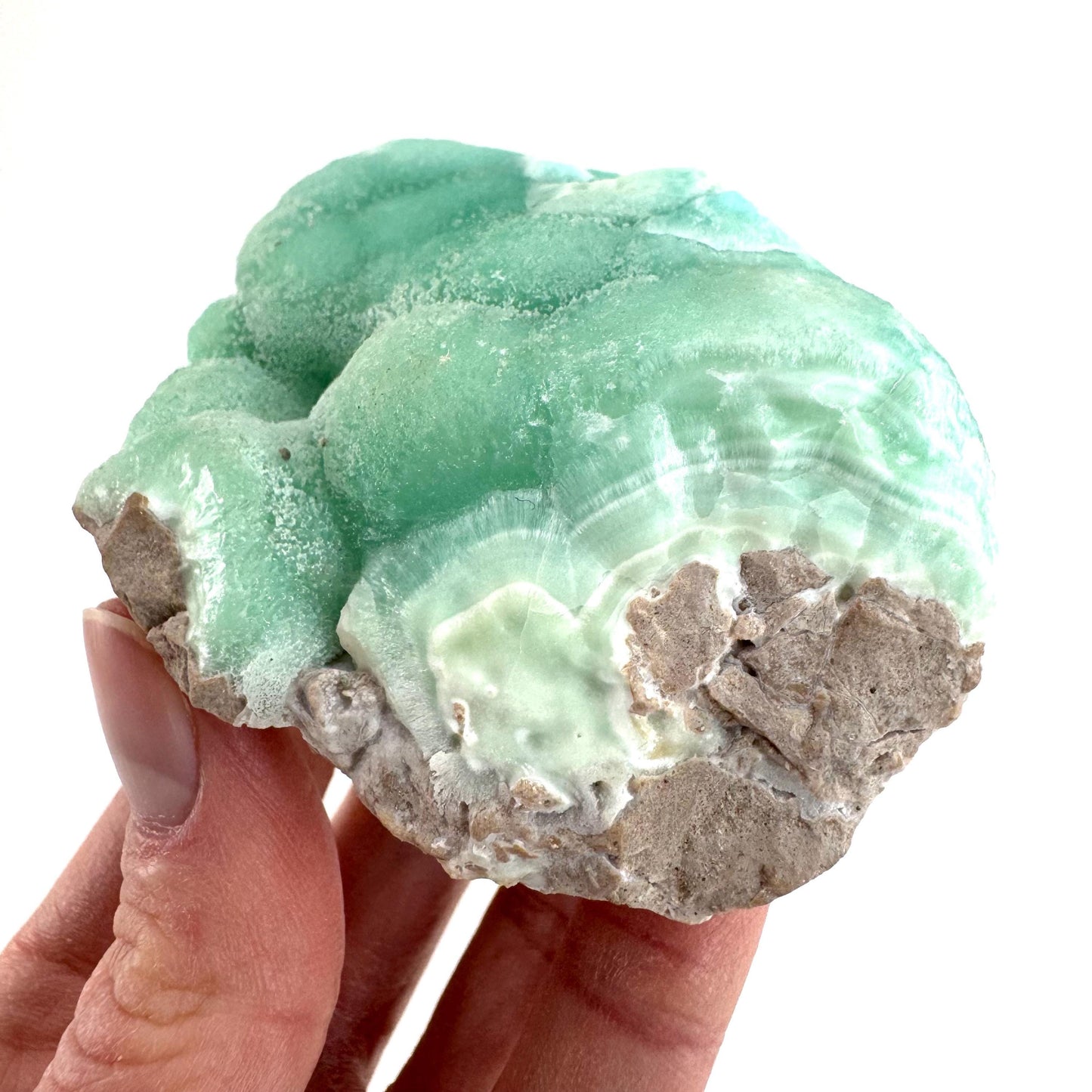 Blue Aragonite | natural crystal cluster, mineral specimen