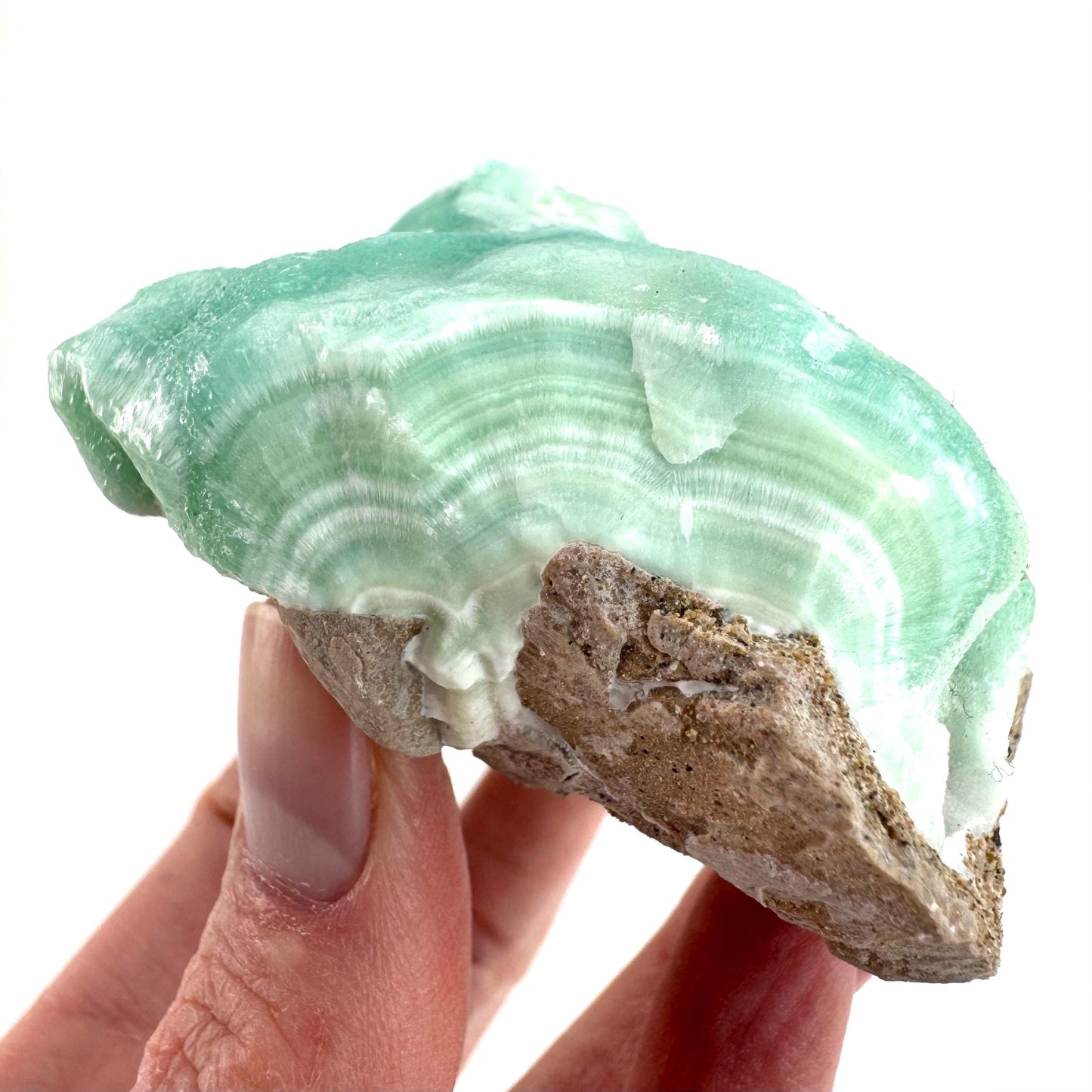 Blue Aragonite | natural crystal cluster, mineral specimen