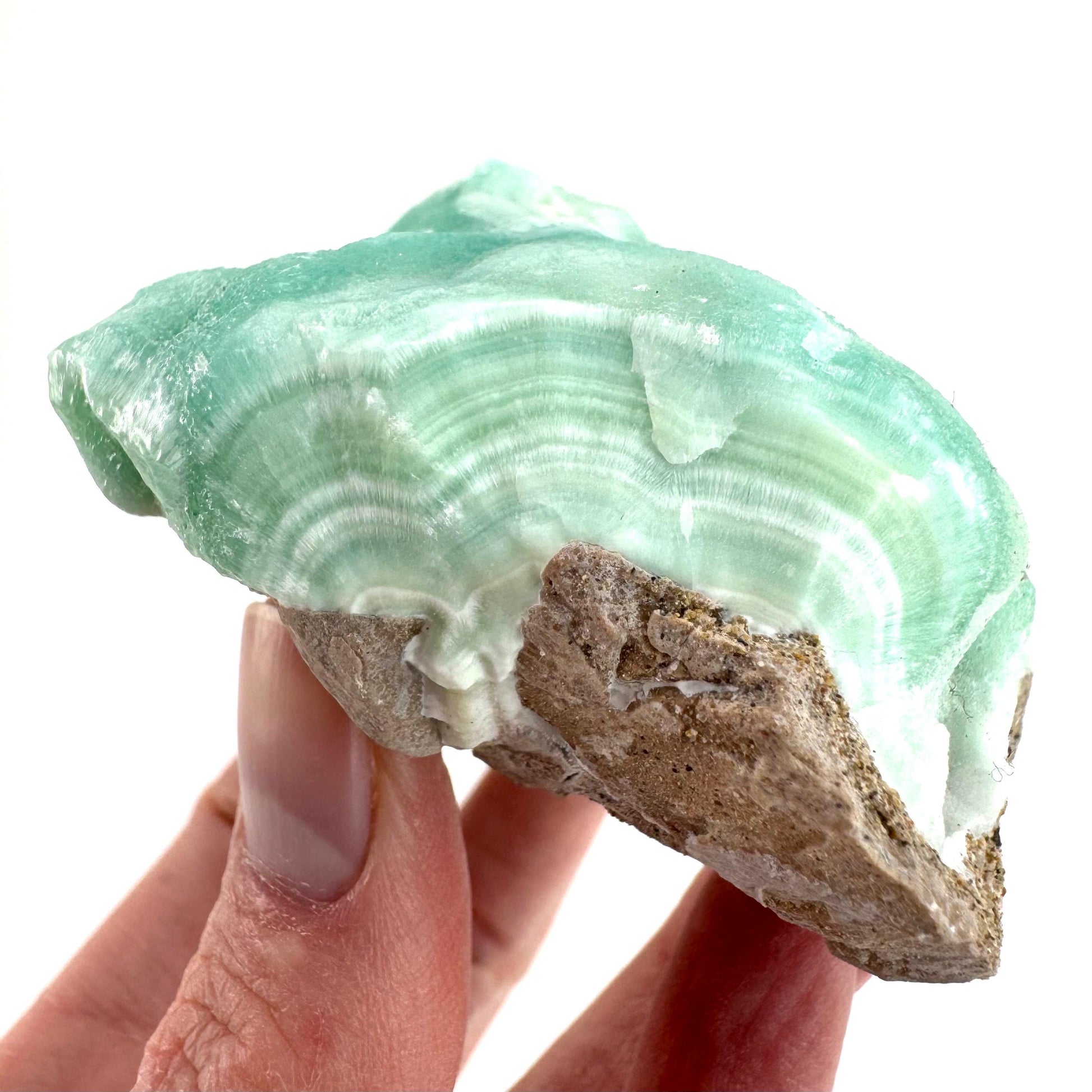 Blue Aragonite | natural crystal cluster, mineral specimen