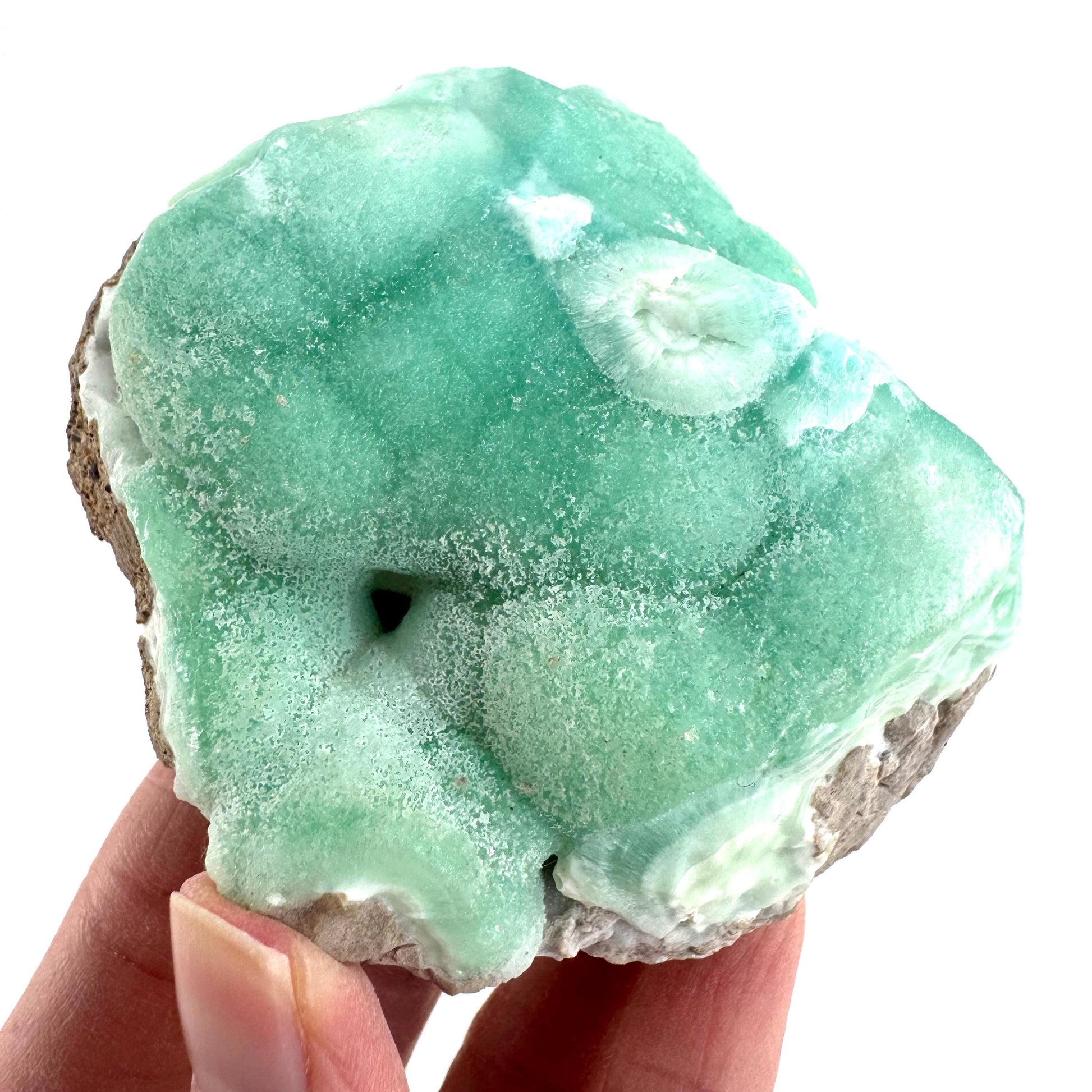 Blue Aragonite | natural crystal cluster, mineral specimen