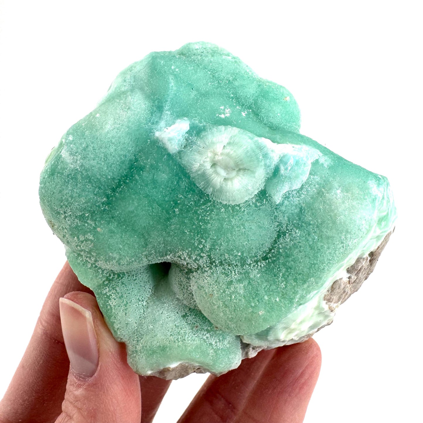 Blue Aragonite | natural crystal cluster, mineral specimen