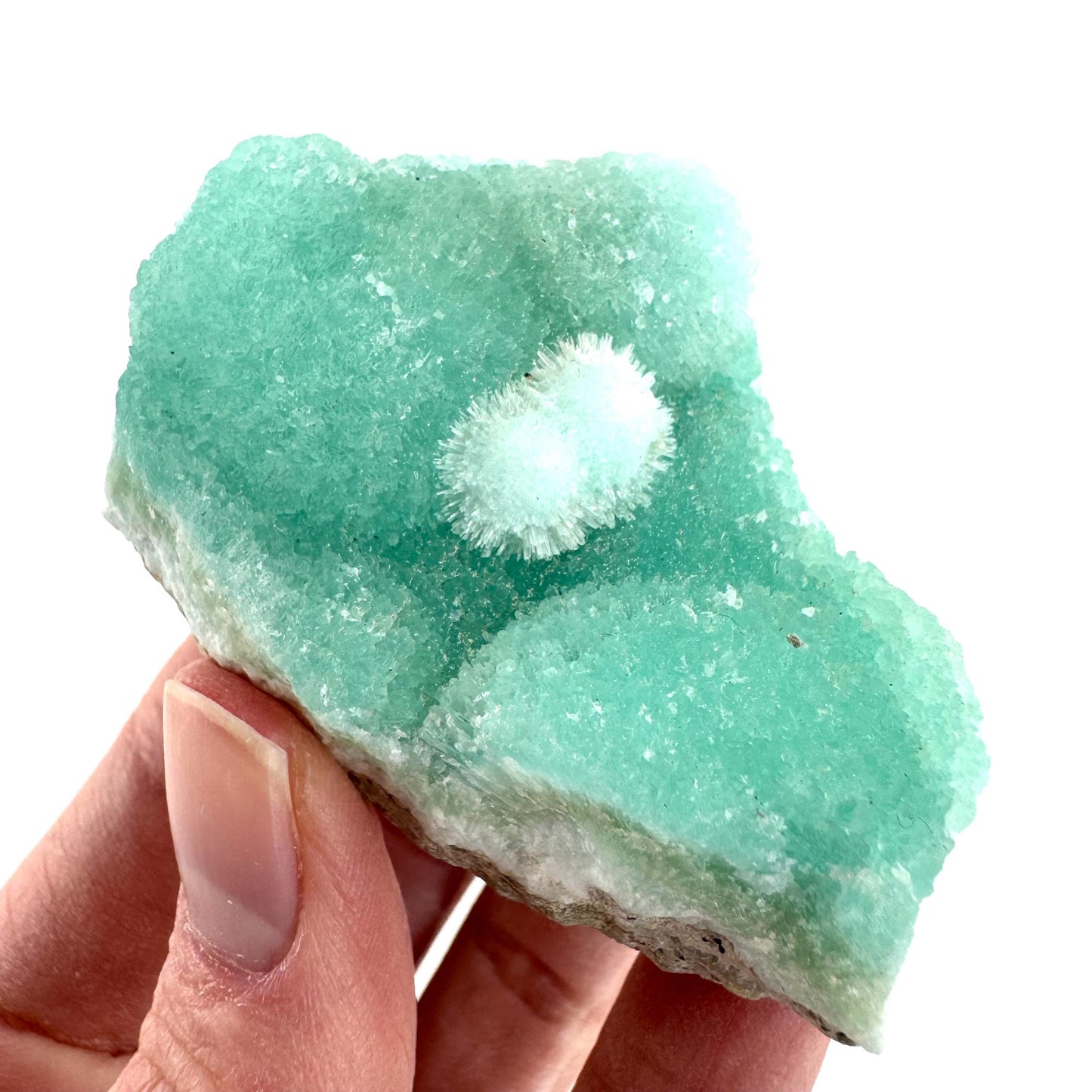 Blue Aragonite | natural crystal cluster, mineral specimen