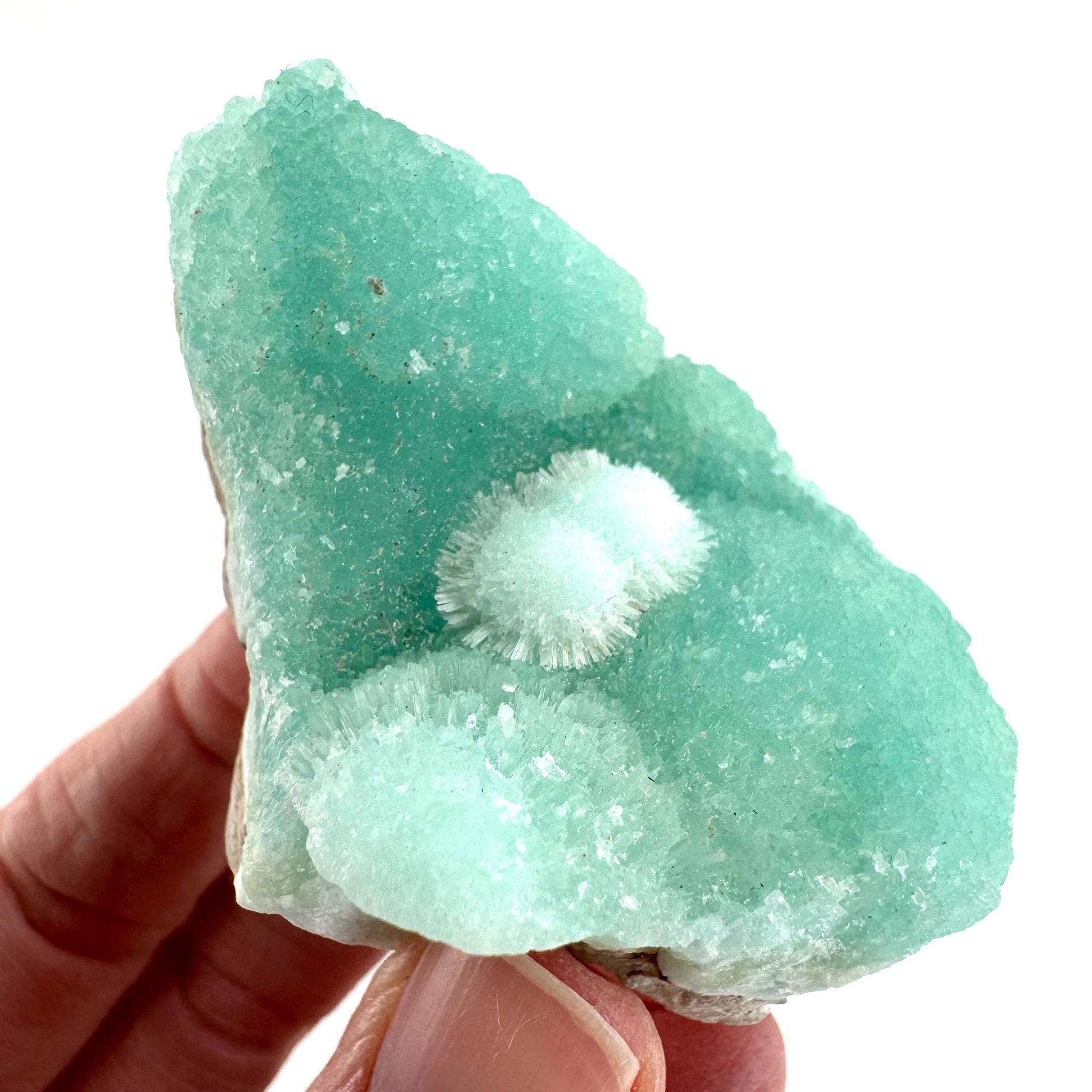 Blue Aragonite | natural crystal cluster, mineral specimen