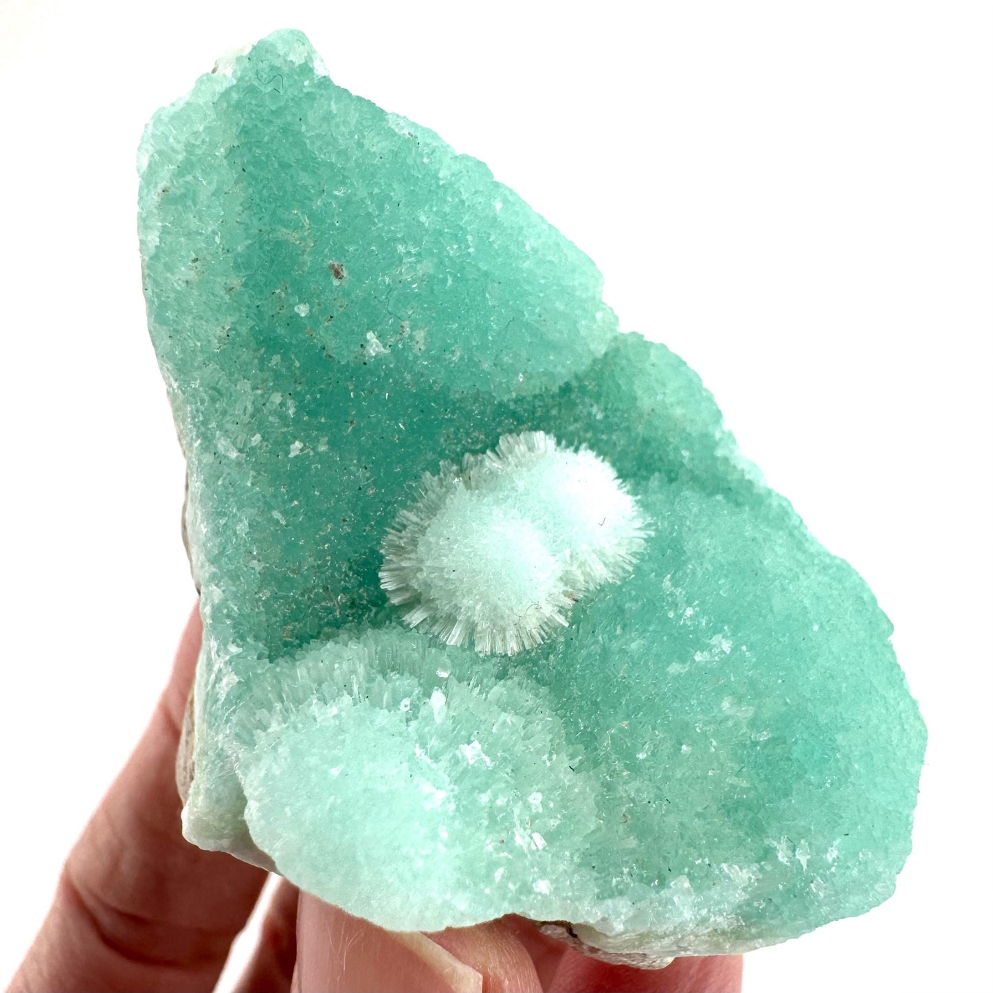 Blue Aragonite | natural crystal cluster, mineral specimen
