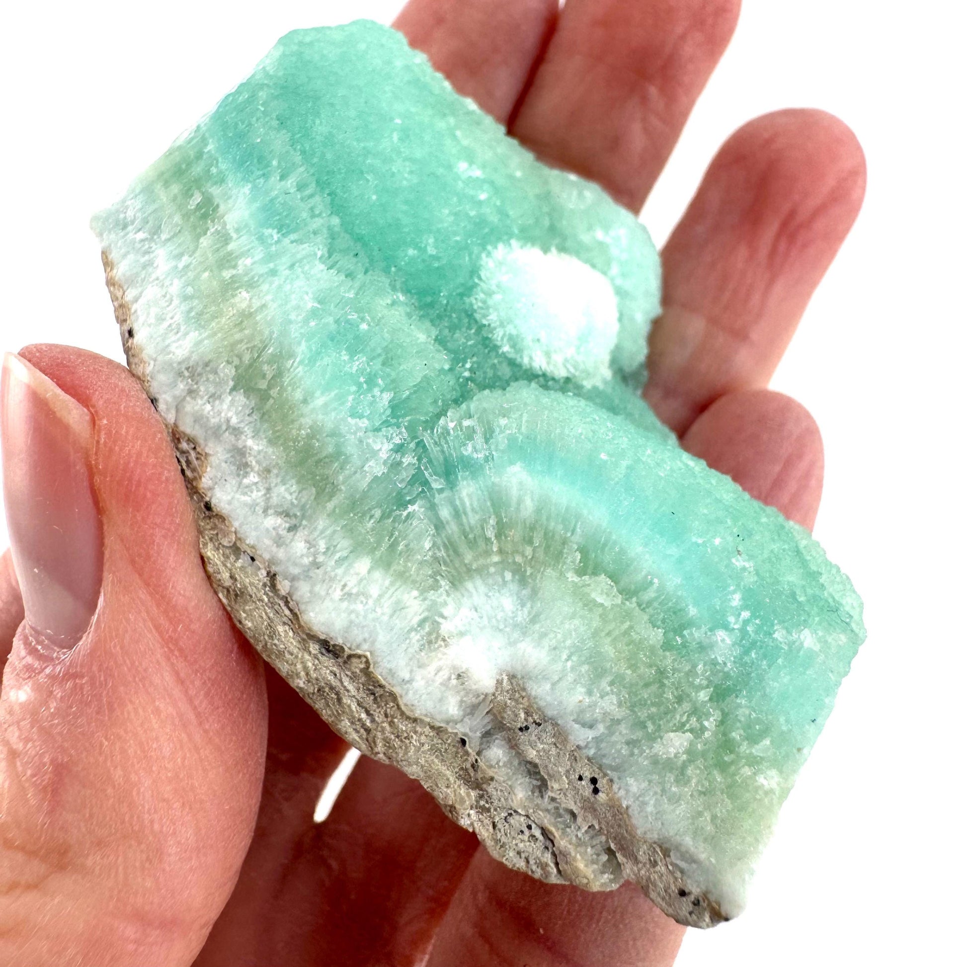 Blue Aragonite | natural crystal cluster, mineral specimen