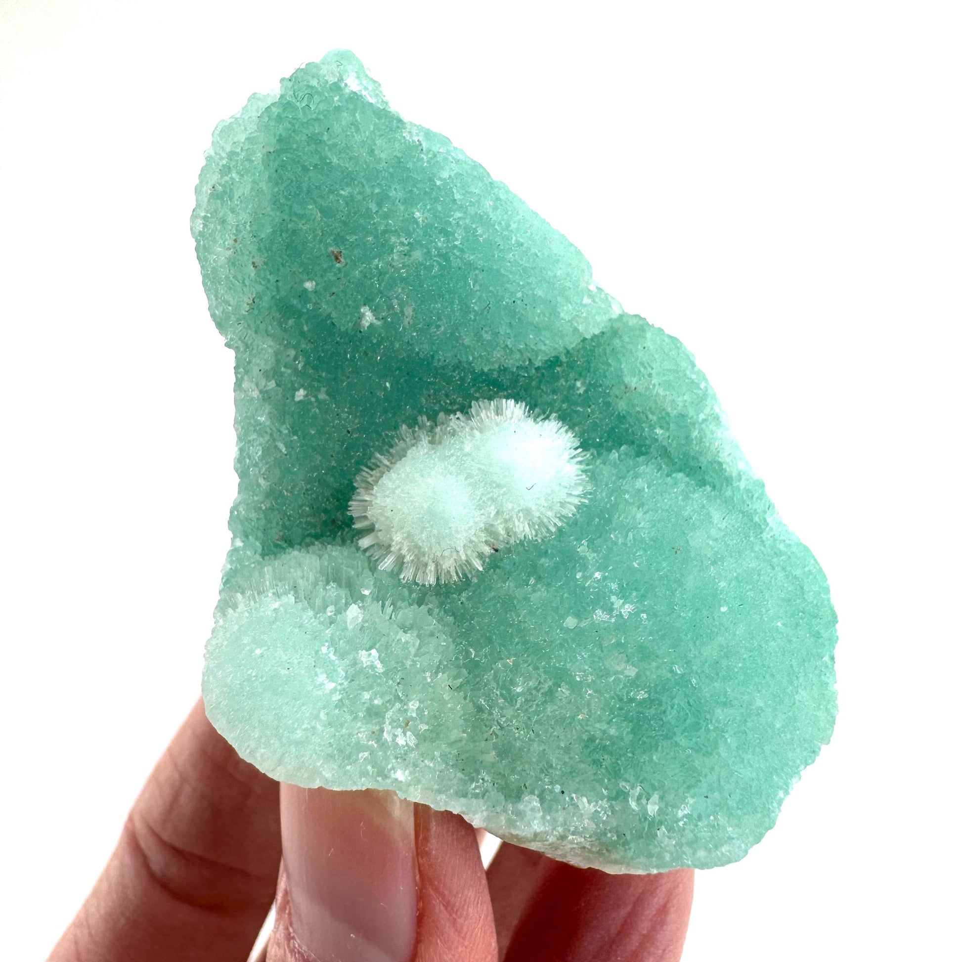 Blue Aragonite | natural crystal cluster, mineral specimen